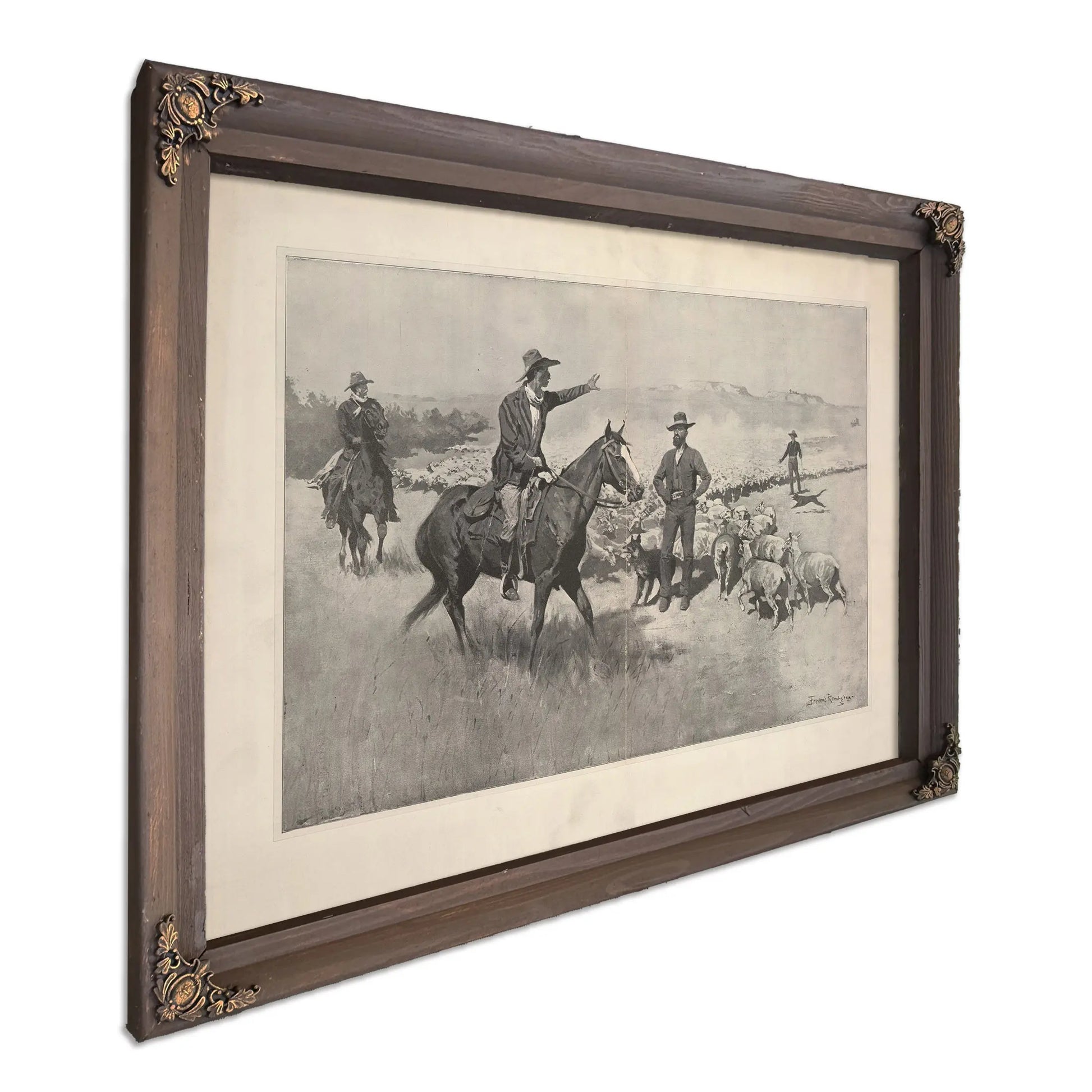 The Drought In The Southwest Cattlemen Warning Sheep Herders Away From Their Water by Frederic Remington