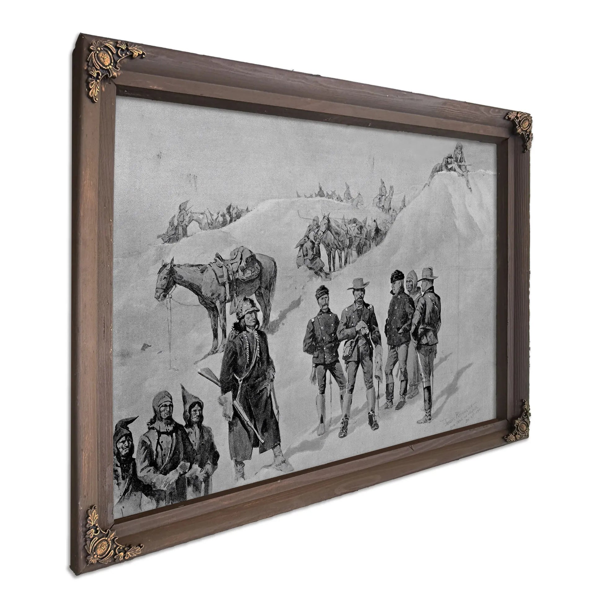 Watching The Dust Of The Hostiles From The Bluffs Of The Stronghold by Frederic Remington