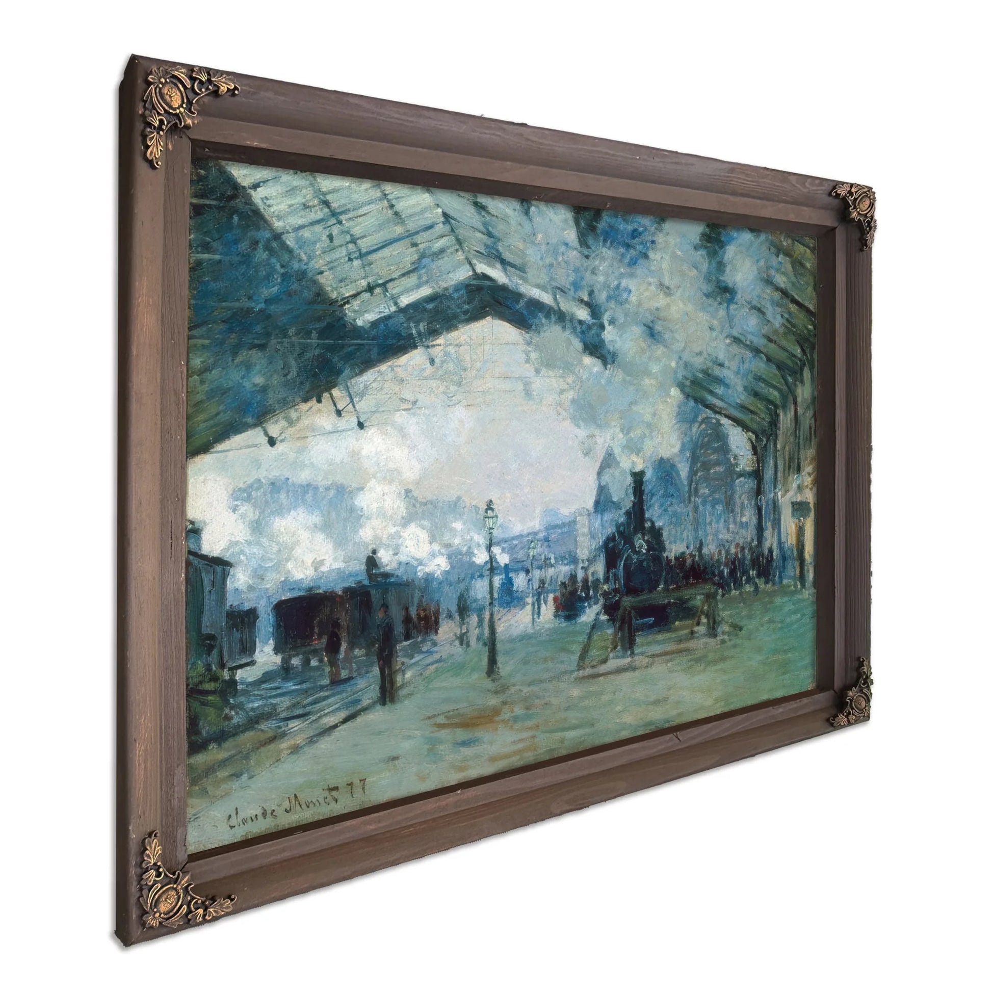 Arrival Of Normandy Train Gare Saint Lazare By Claude Monet Fine Art Print