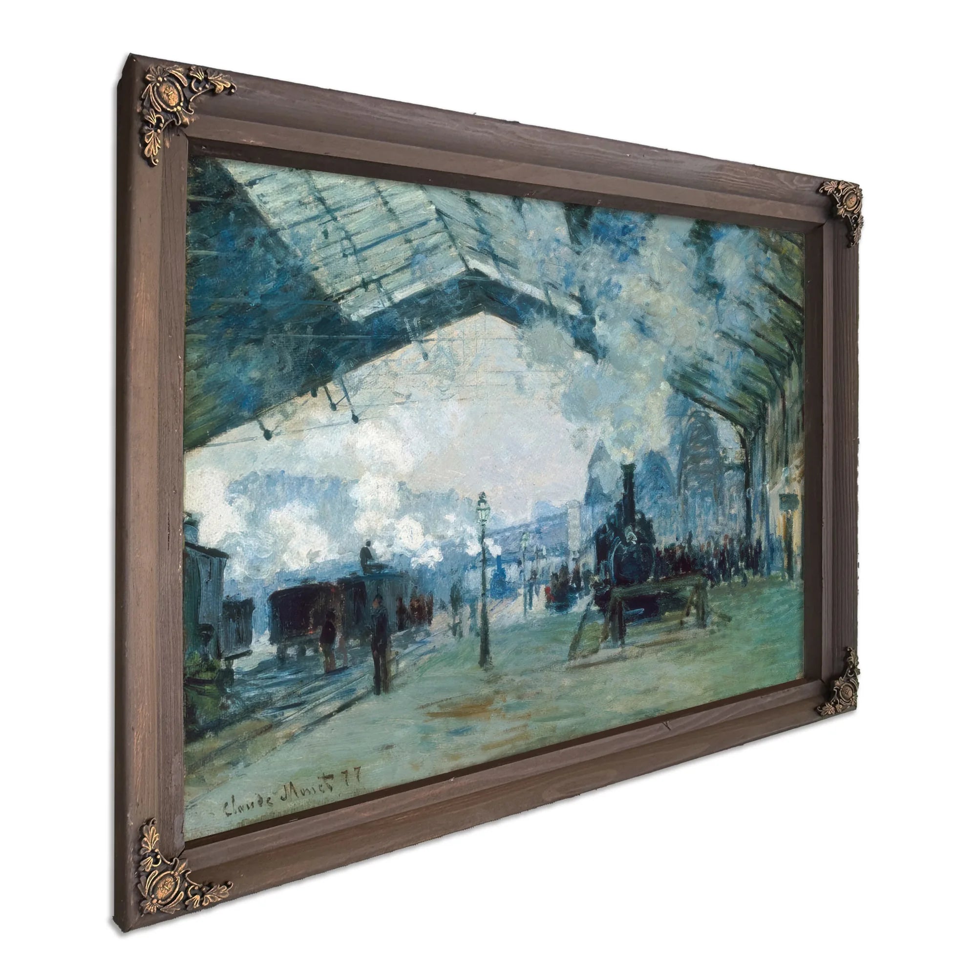 Arrival Of Normandy Train Gare Saint Lazare By Claude Monet Fine Art Print