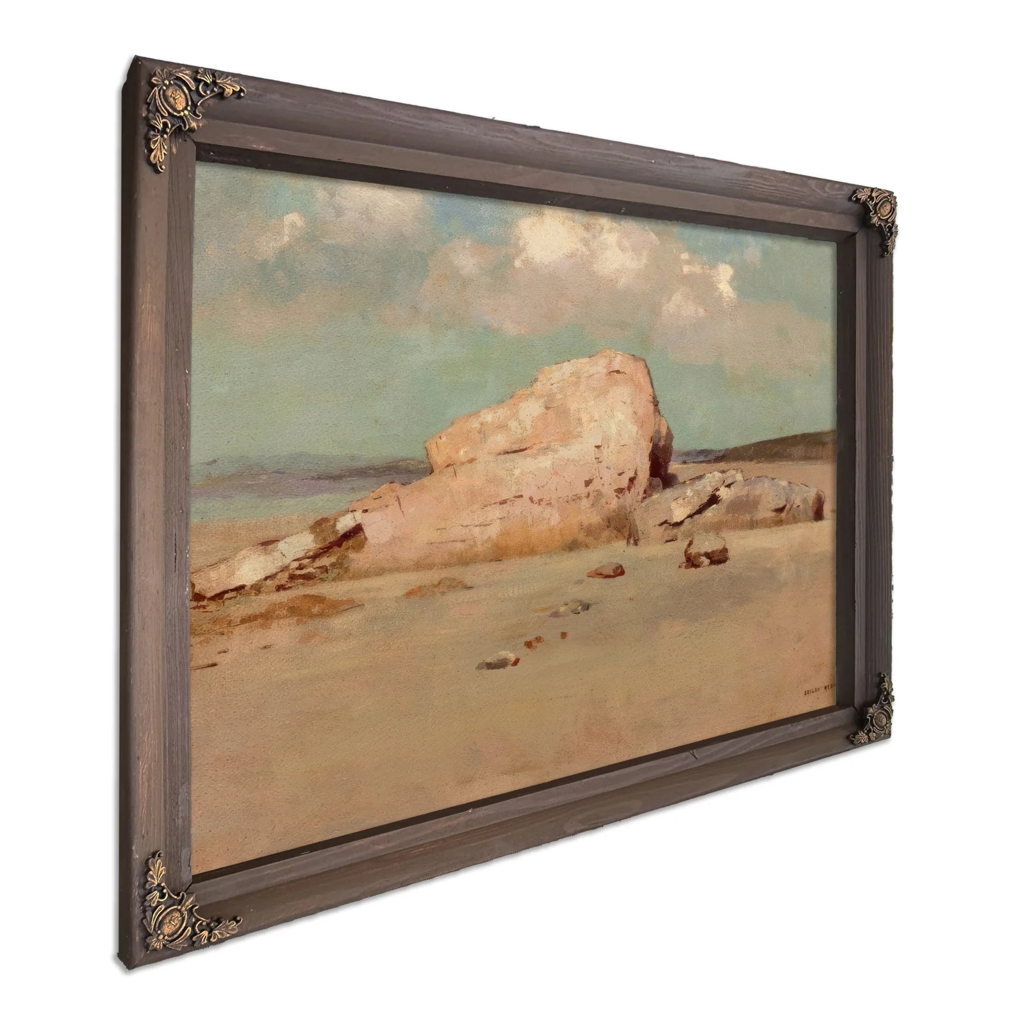 Rocks On The Beach By Odilon Redon Fine Art Print