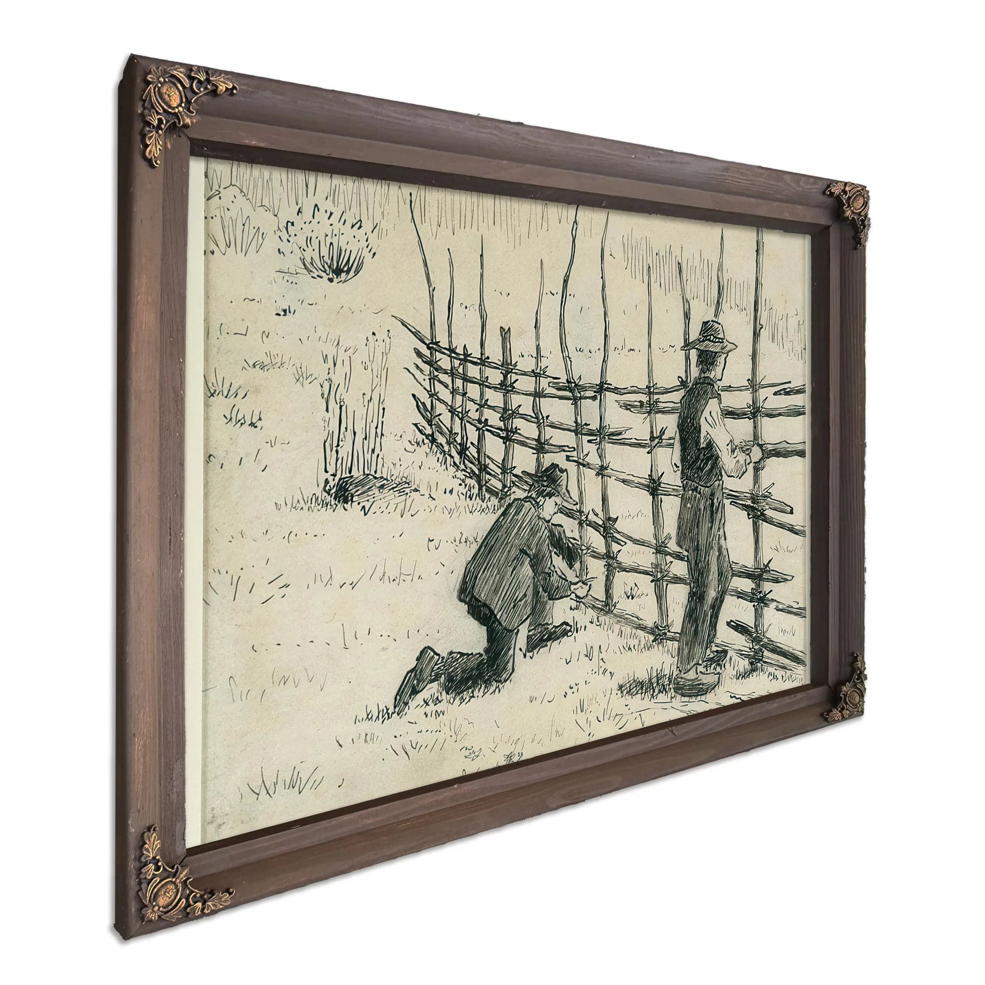 Men Binding Hay Racks By Nicolai Astrup Fine Art Print