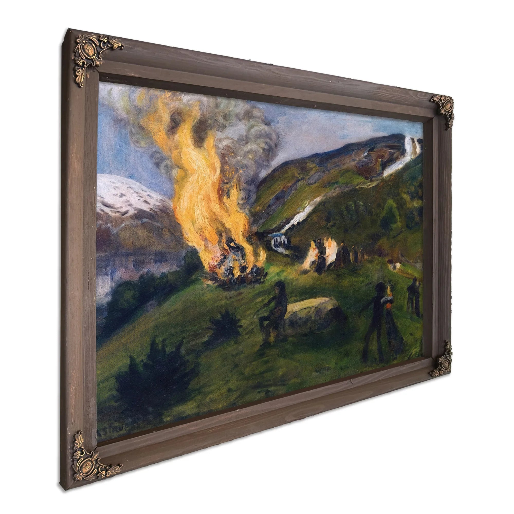 Midsummer Eve Bonfire 5 By Nicolai Astrup Fine Art Print