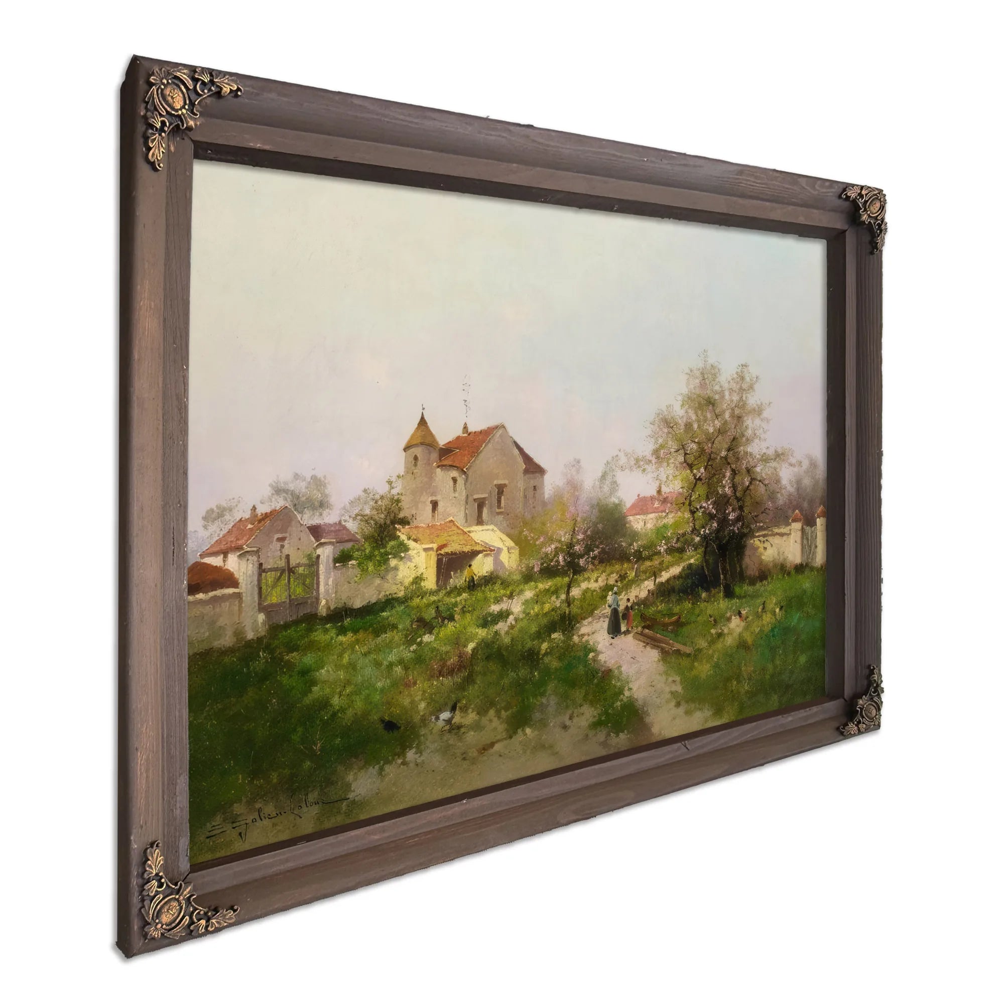 Rural Scene In The Barbizon Suburbs By Eugene Galien Laloue Fine Art Print