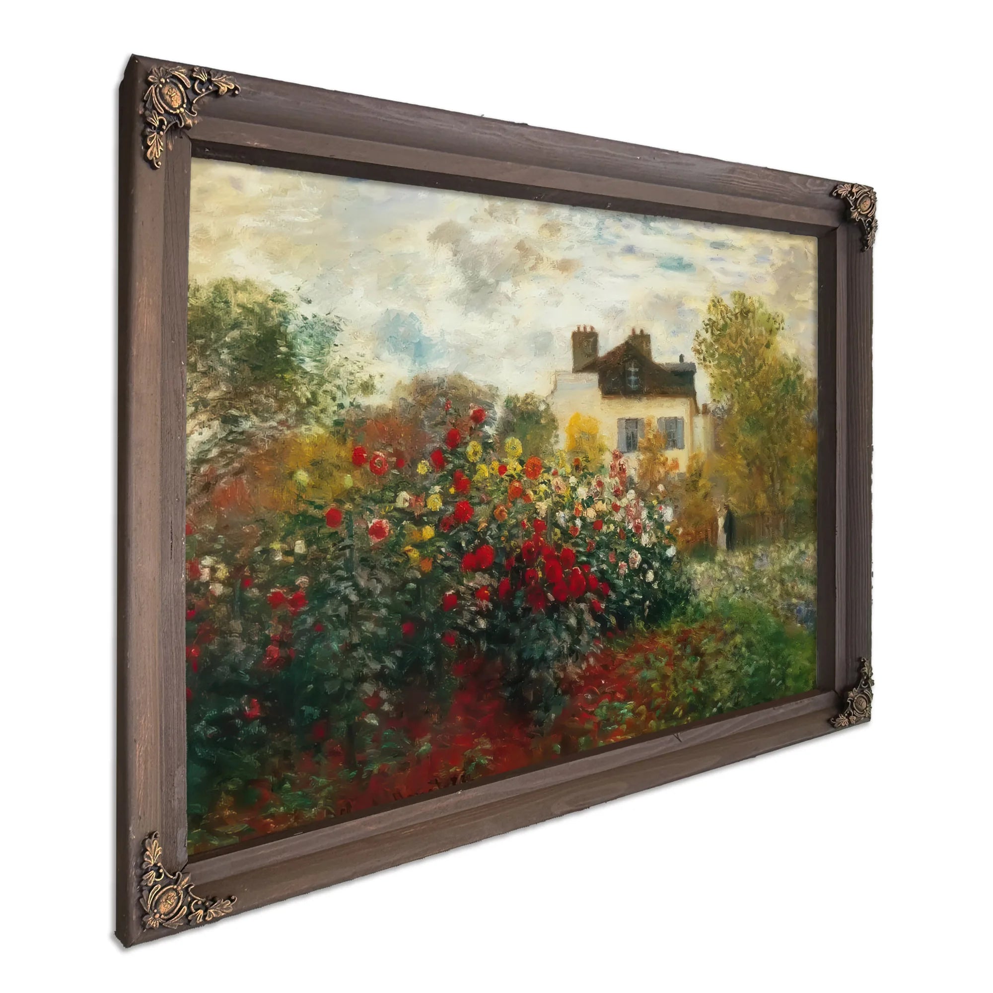 Monet's Garden At Argenteuil By Claude Monet Fine Art Print