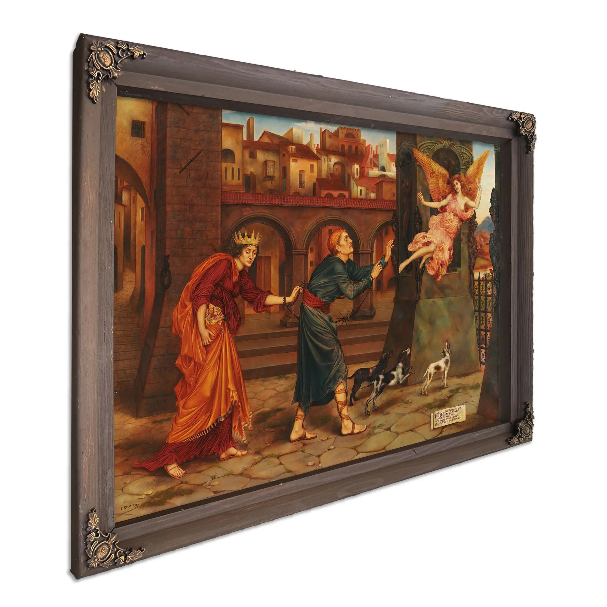 Blindness And Cupidity Chasing Joy From The City by Evelyn De Morgan