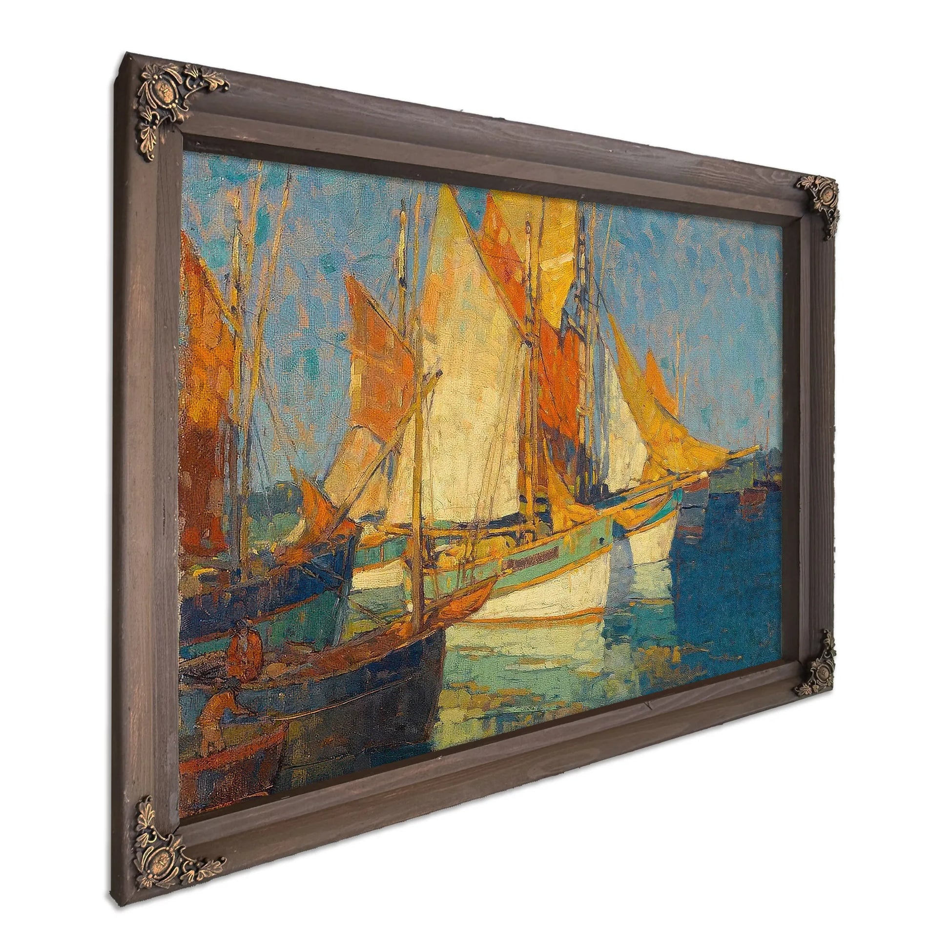 Sunlight On Brittany Boats By Edgar Payne Fine Art Print