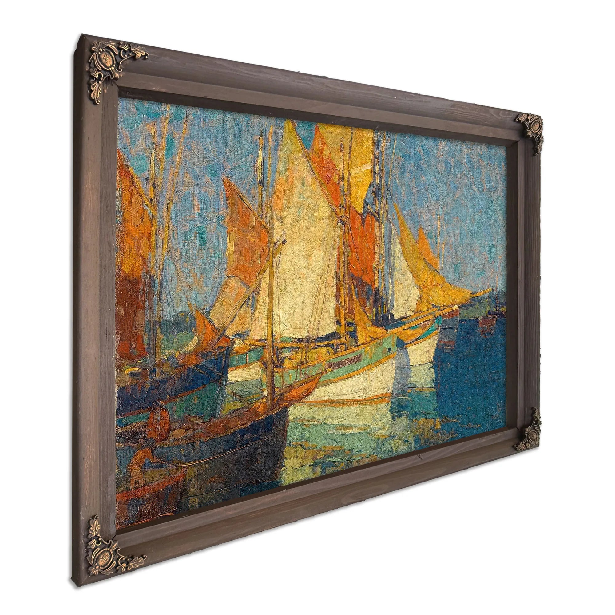 Sunlight On Brittany Boats By Edgar Payne Fine Art Print