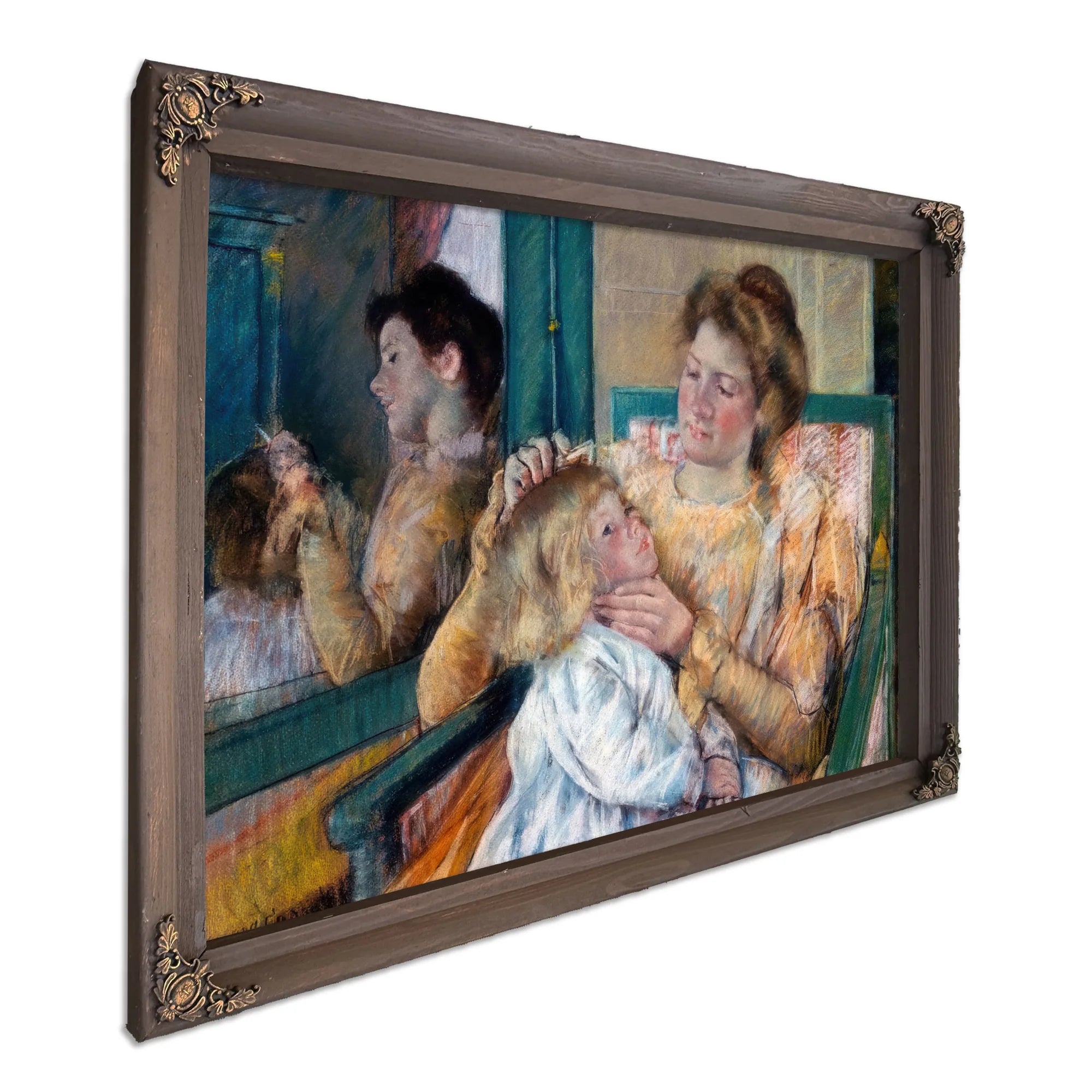 Mother Combing Her Childs Hair (La Toilette) By Mary Cassatt Fine Art Print