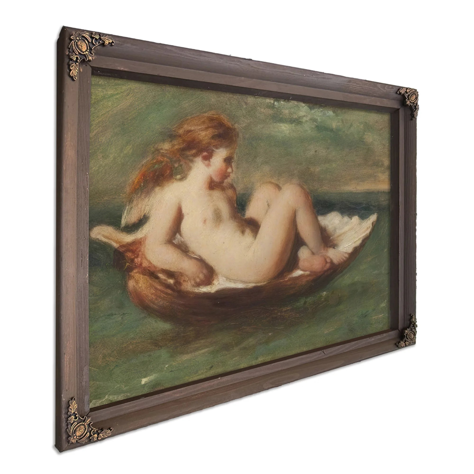 Cupid In A Shell By William Etty Fine Art Print