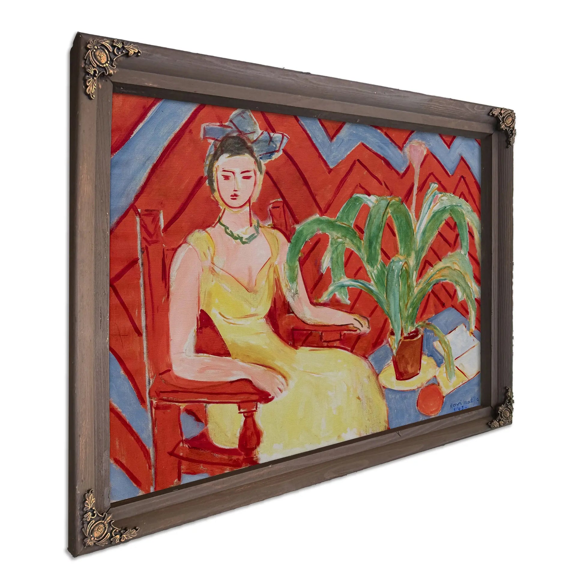 Woman In Yellow And Blue With Hyacinths by Henri Matisse