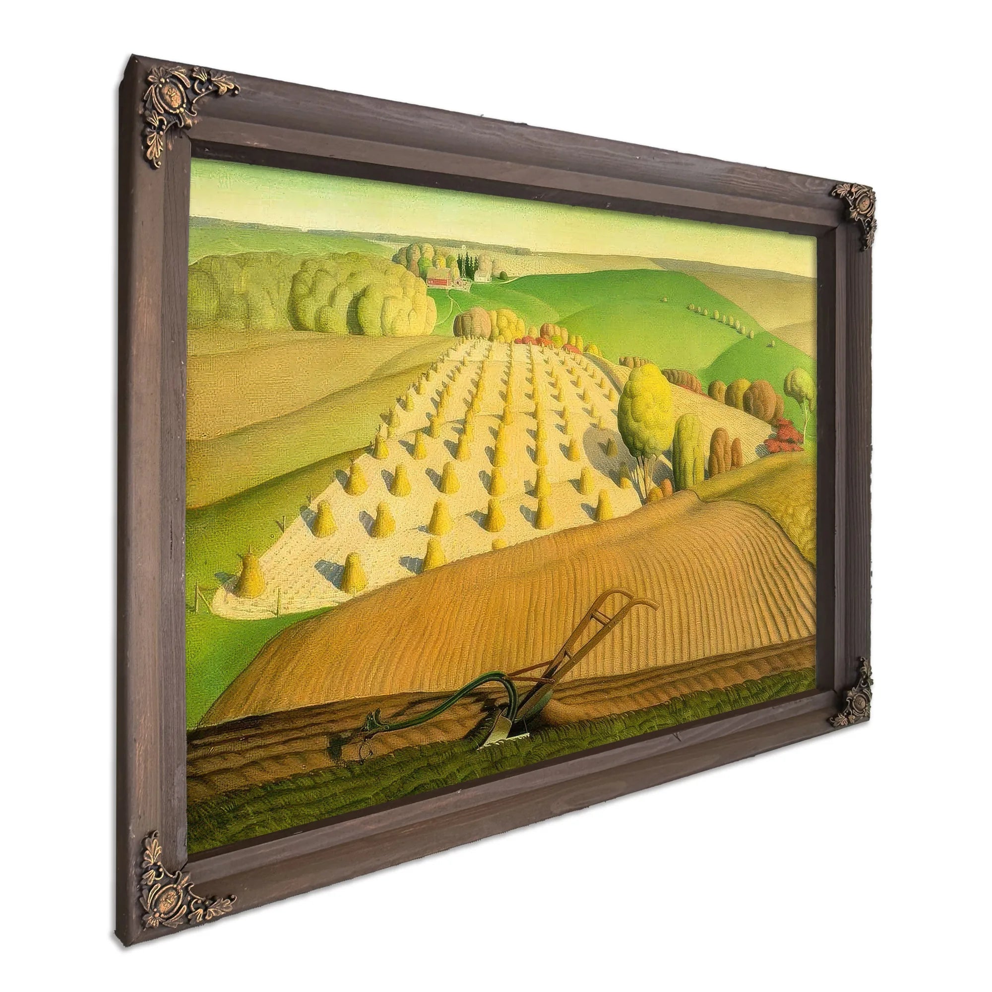 Fall Plowing By Grant Wood Fine Art Print