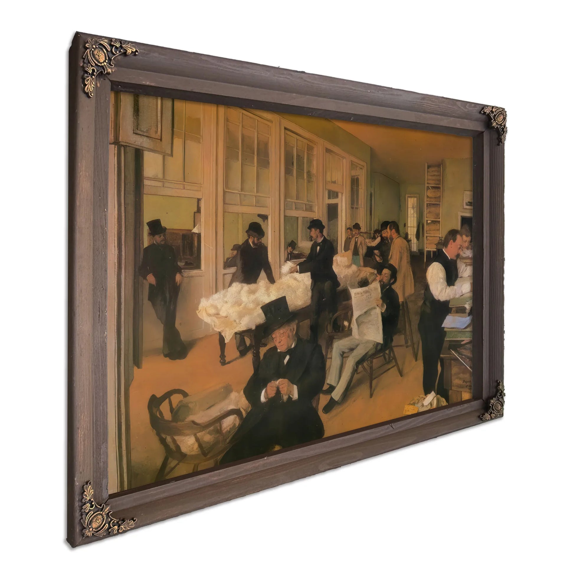 The Cotton Market, New Orleans By Edgar Degas Fine Art Print