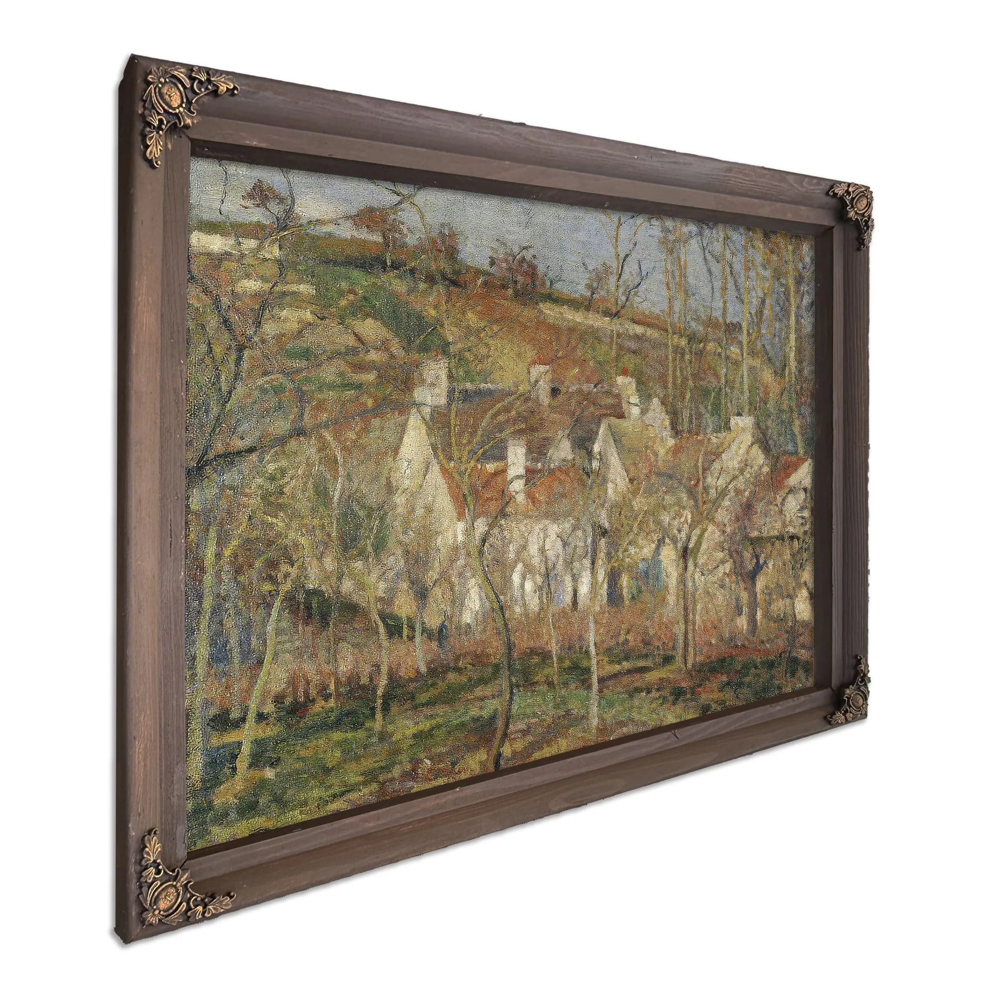 Red Roofs Corner Of A Village Winter by Camille Pissarro Fine Art Print