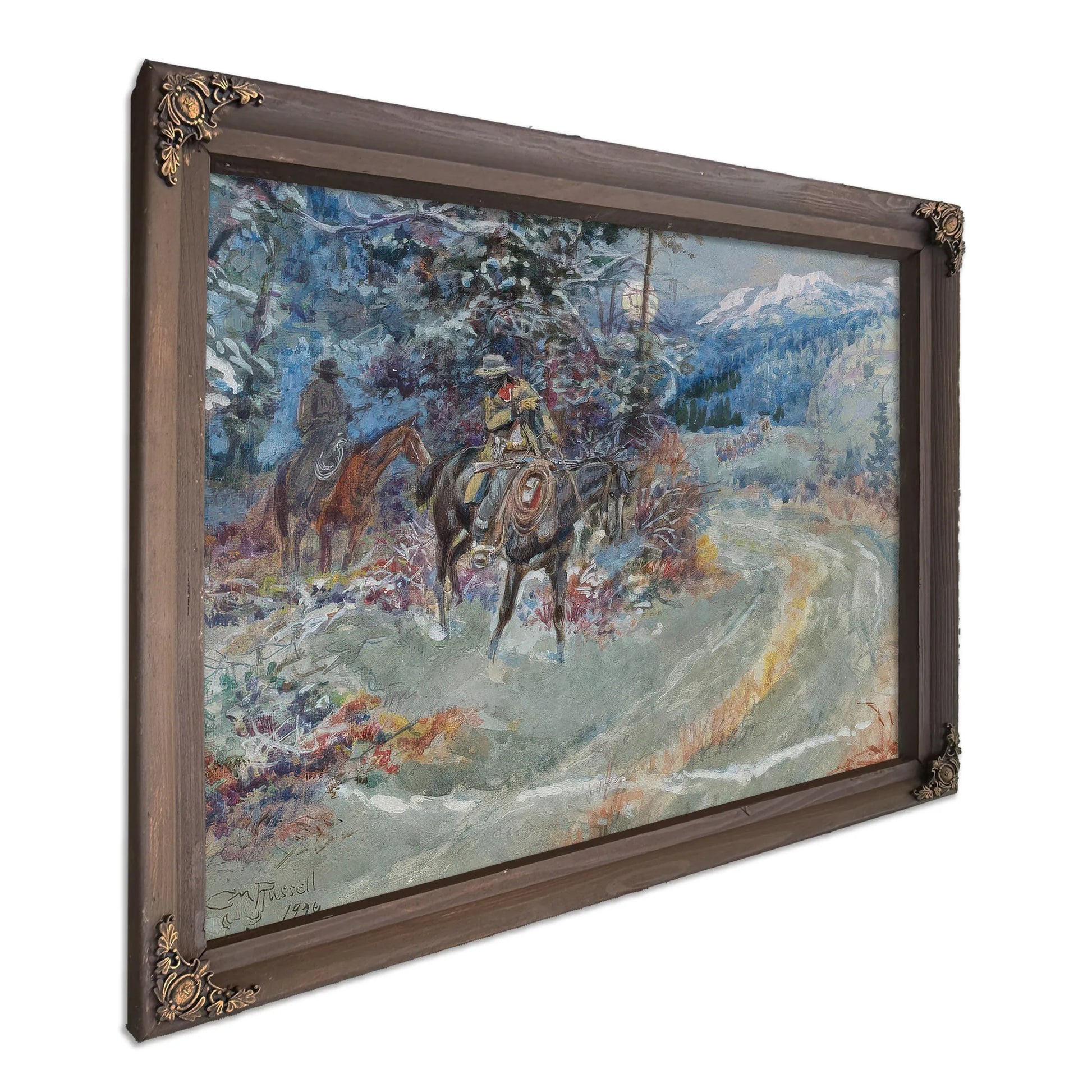 An Unscheduled Stop By Charles Marion Russell Fine Art Print