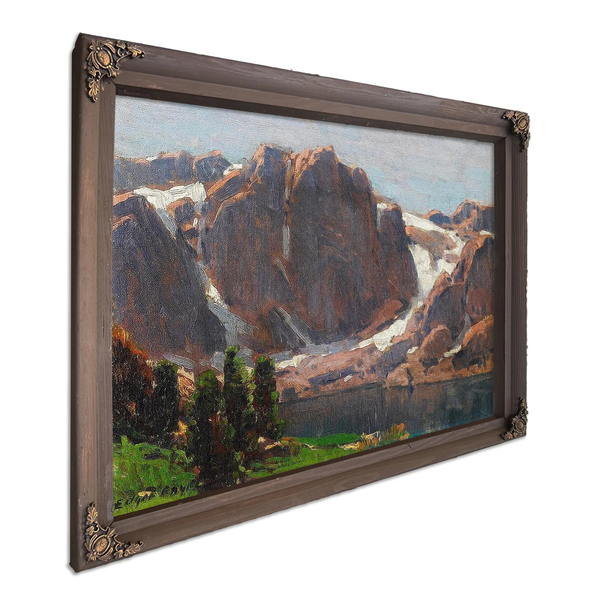 Temple Crag, High Sierra Lake By Edgar Payne Fine Art Print