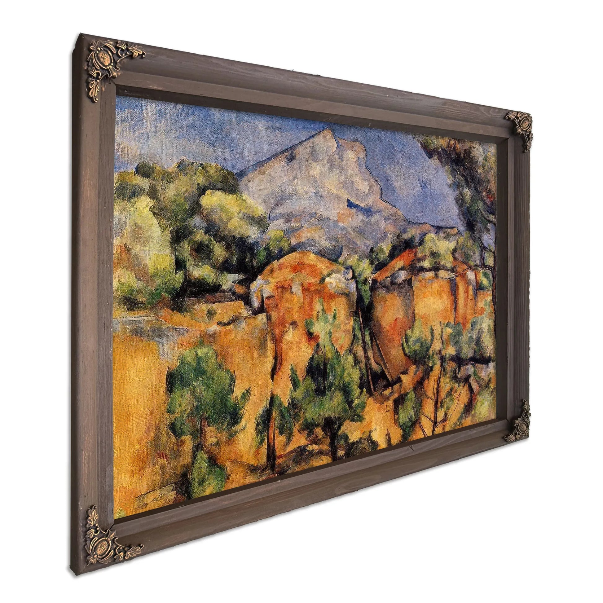 Mont Sainte Victoire Seen From The Bibemus Quarry C 1897 By Baltimore Museum Of Art Date Circa 1897 By Paul Cezanne Fine Art Print