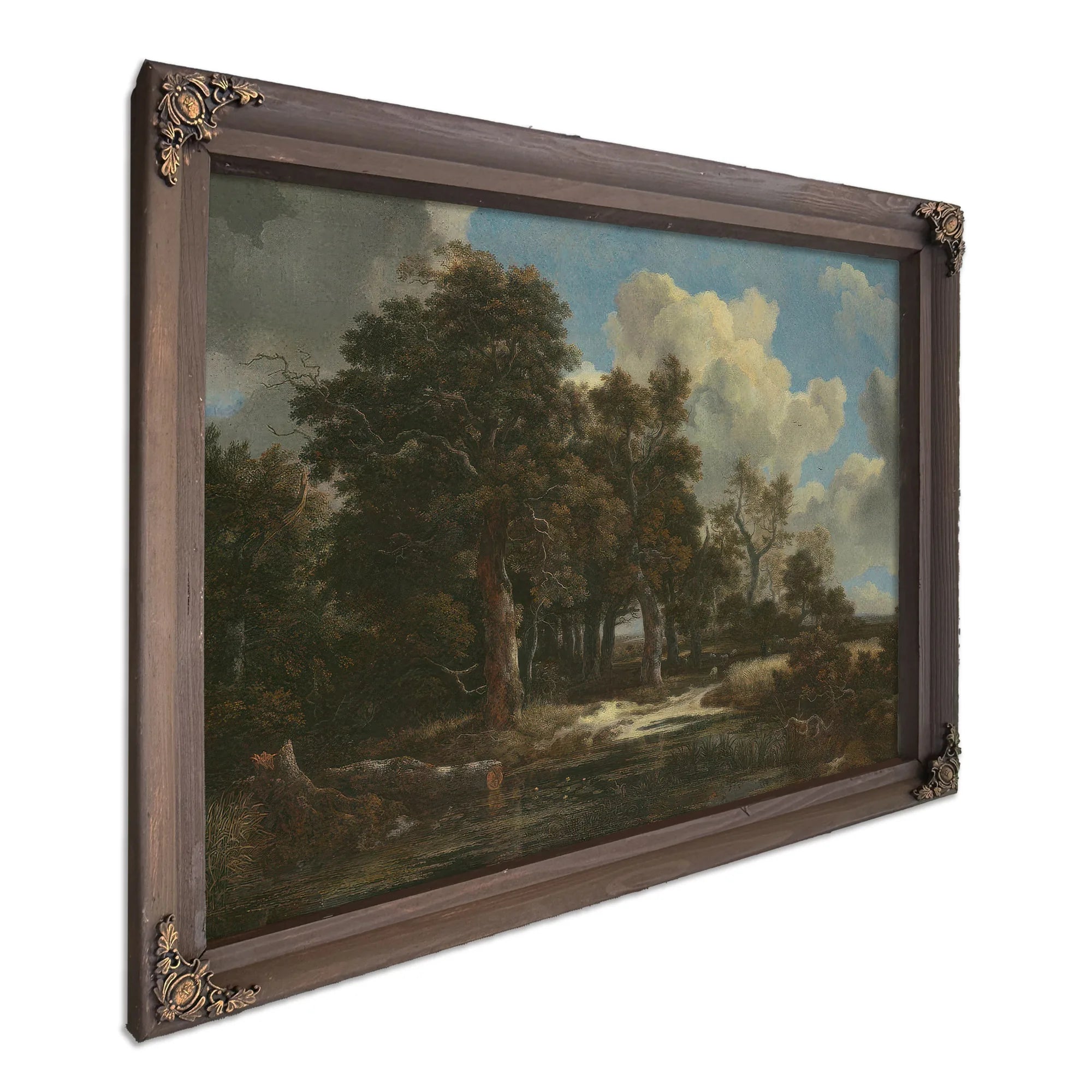 Edge Of A Forest With A Grainfield By Jacob Van Ruisdael Fine Art Print