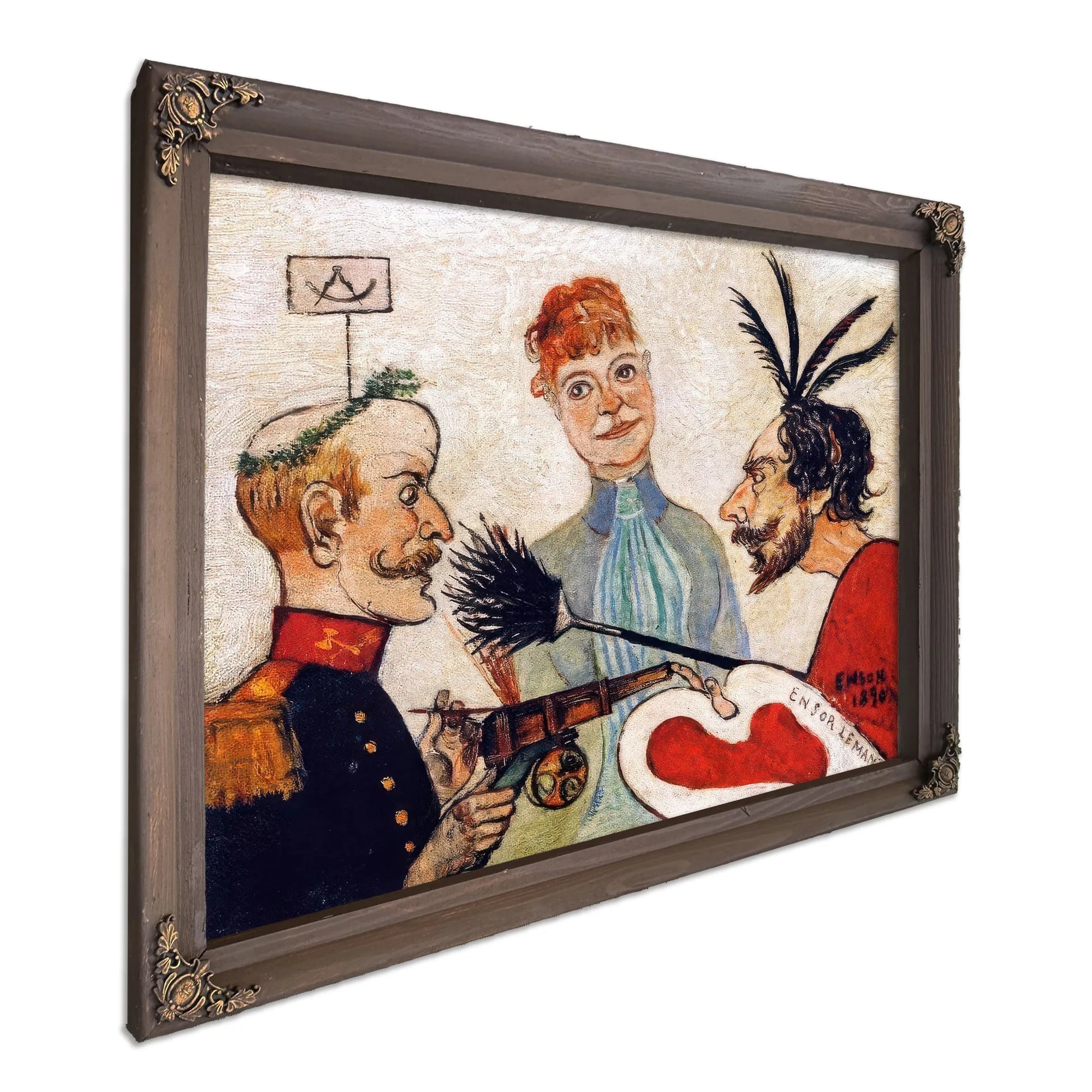 Ensor And Leman Discussing Painting By James Ensor Fine Art Print