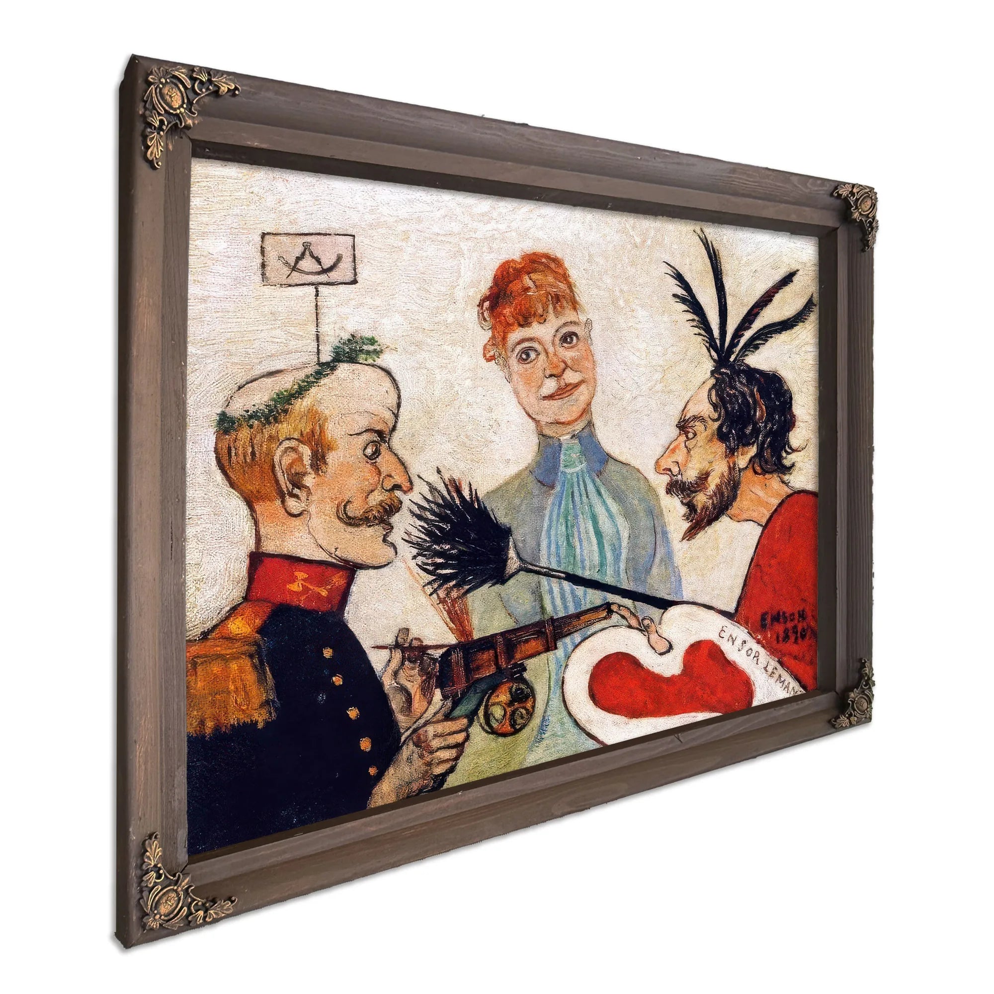 Ensor And Leman Discussing Painting By James Ensor Fine Art Print