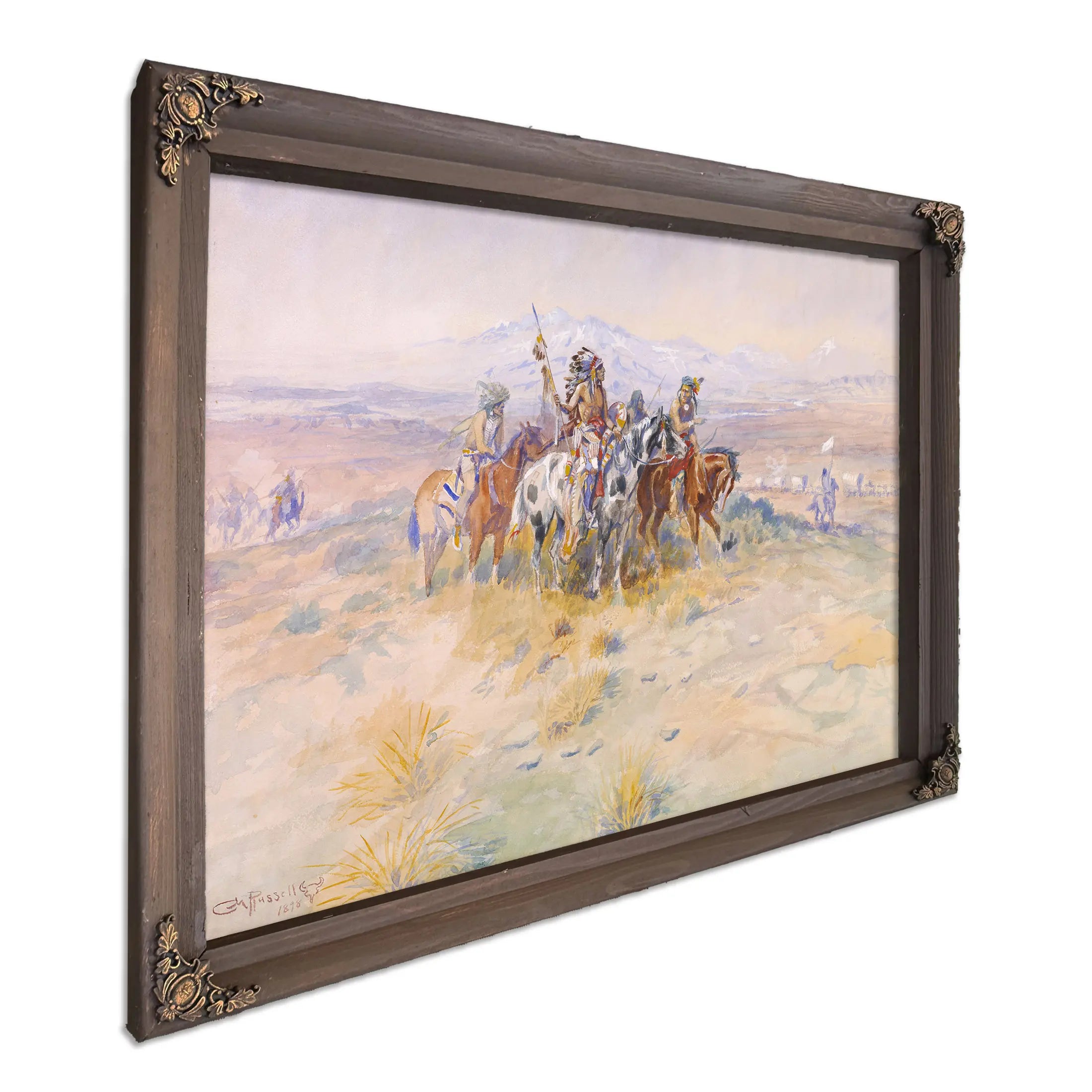 Intercepted Wagon Train by Charles Marion Russell