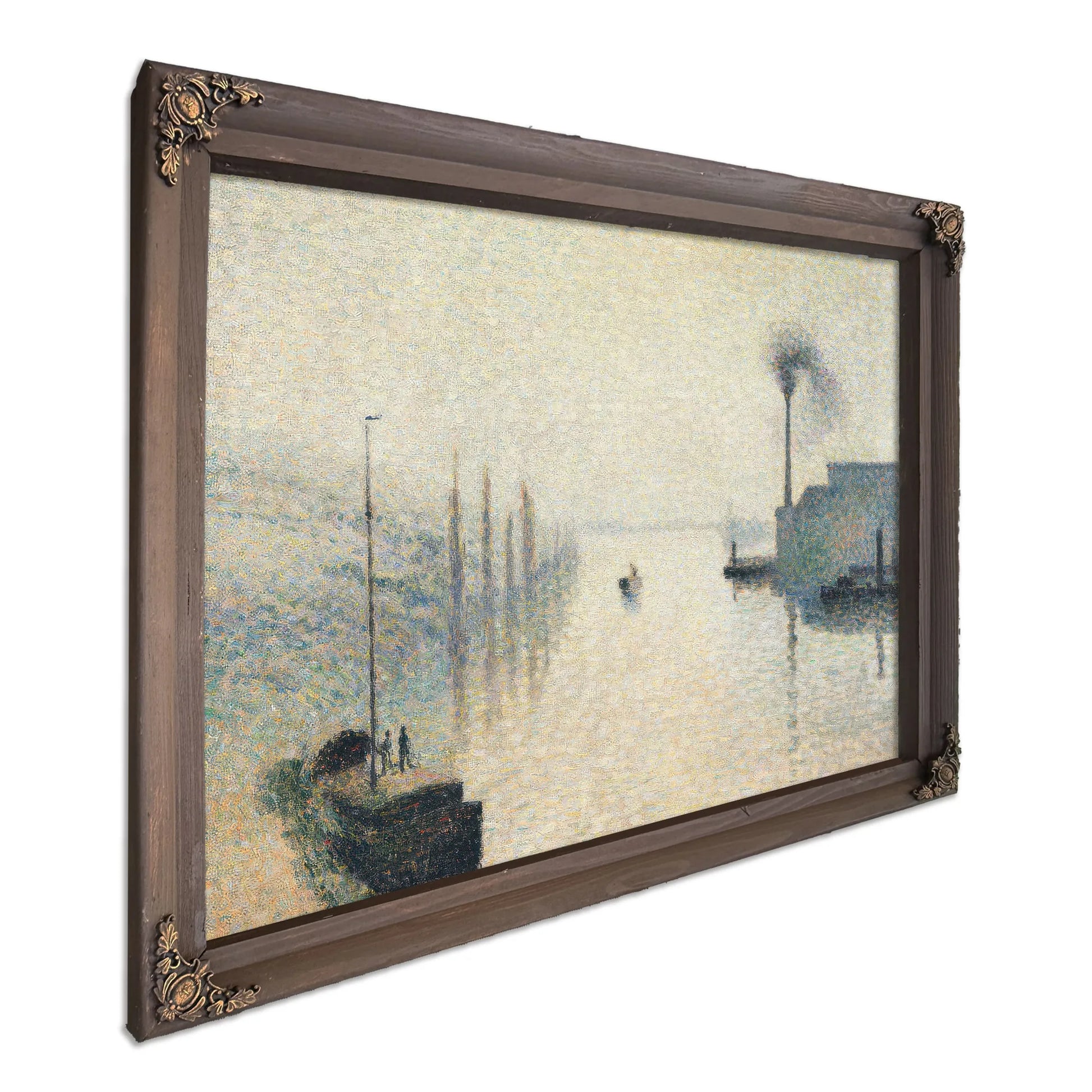 Li Le Lacroix Rouen The Effect Of Fog By Camille Pissarro Fine Art Print