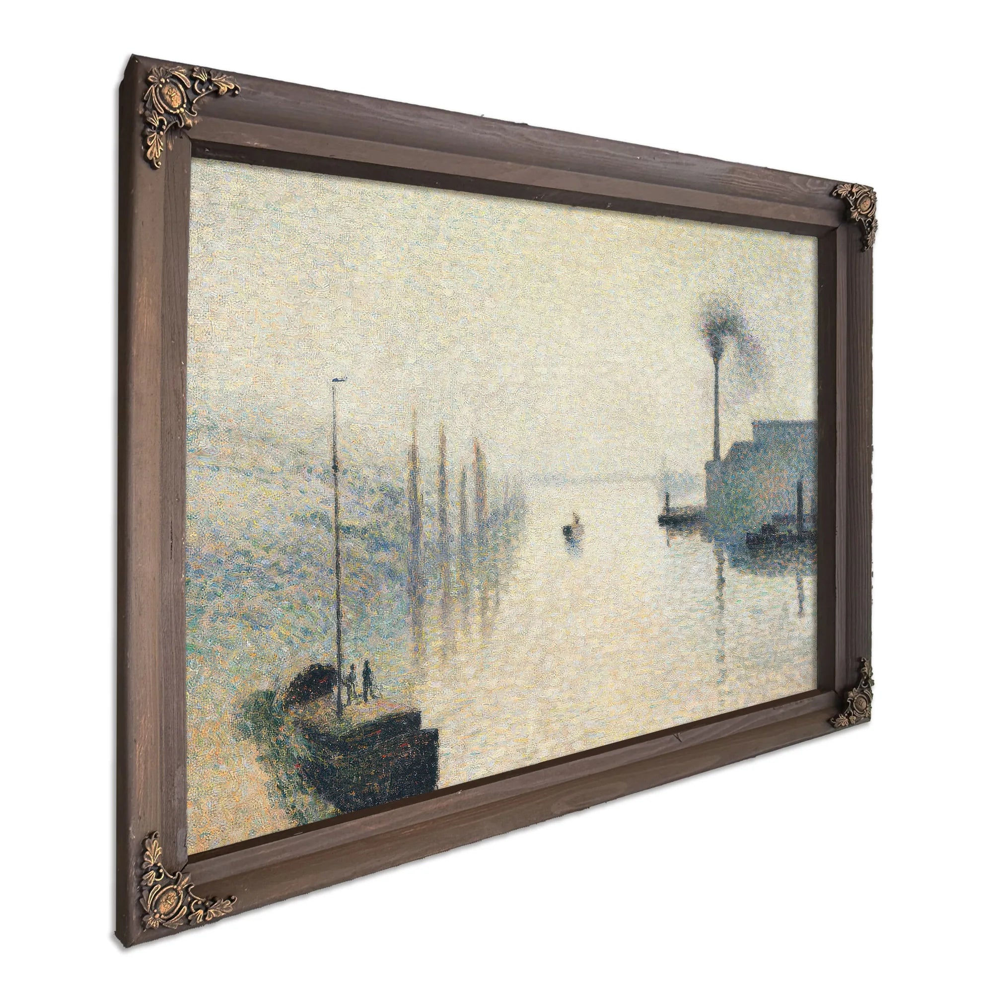 Li Le Lacroix Rouen The Effect Of Fog By Camille Pissarro Fine Art Print