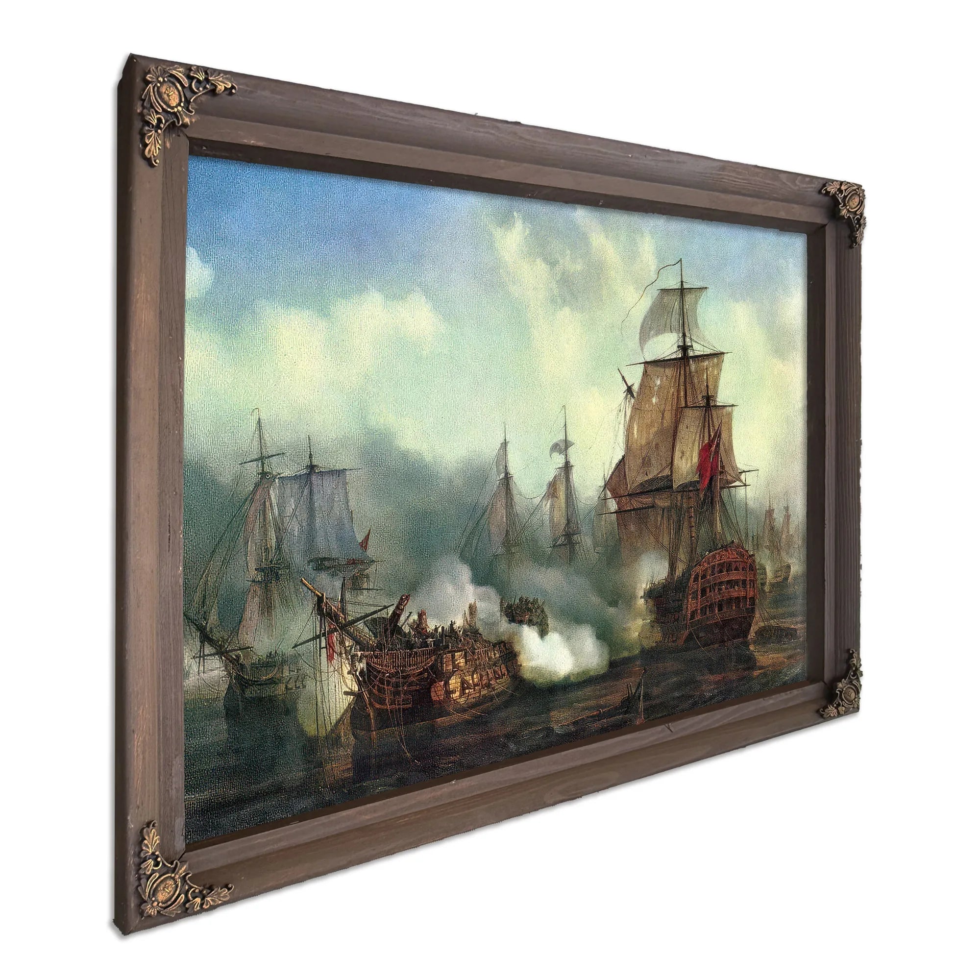Battle Of Trafalgar By Louis Philippe Crepin Fine Art Print