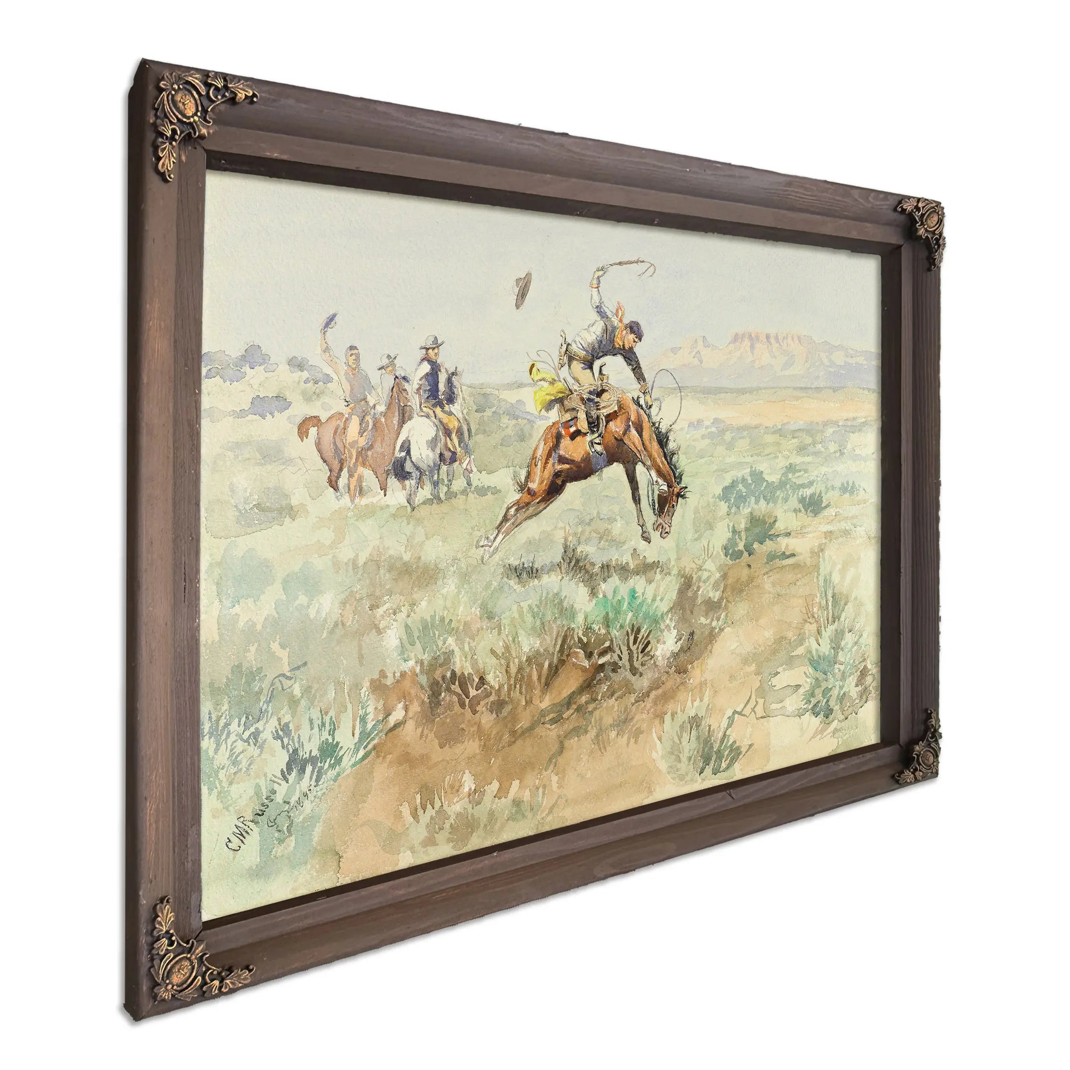 Bronco Busting by Charles Marion Russell
