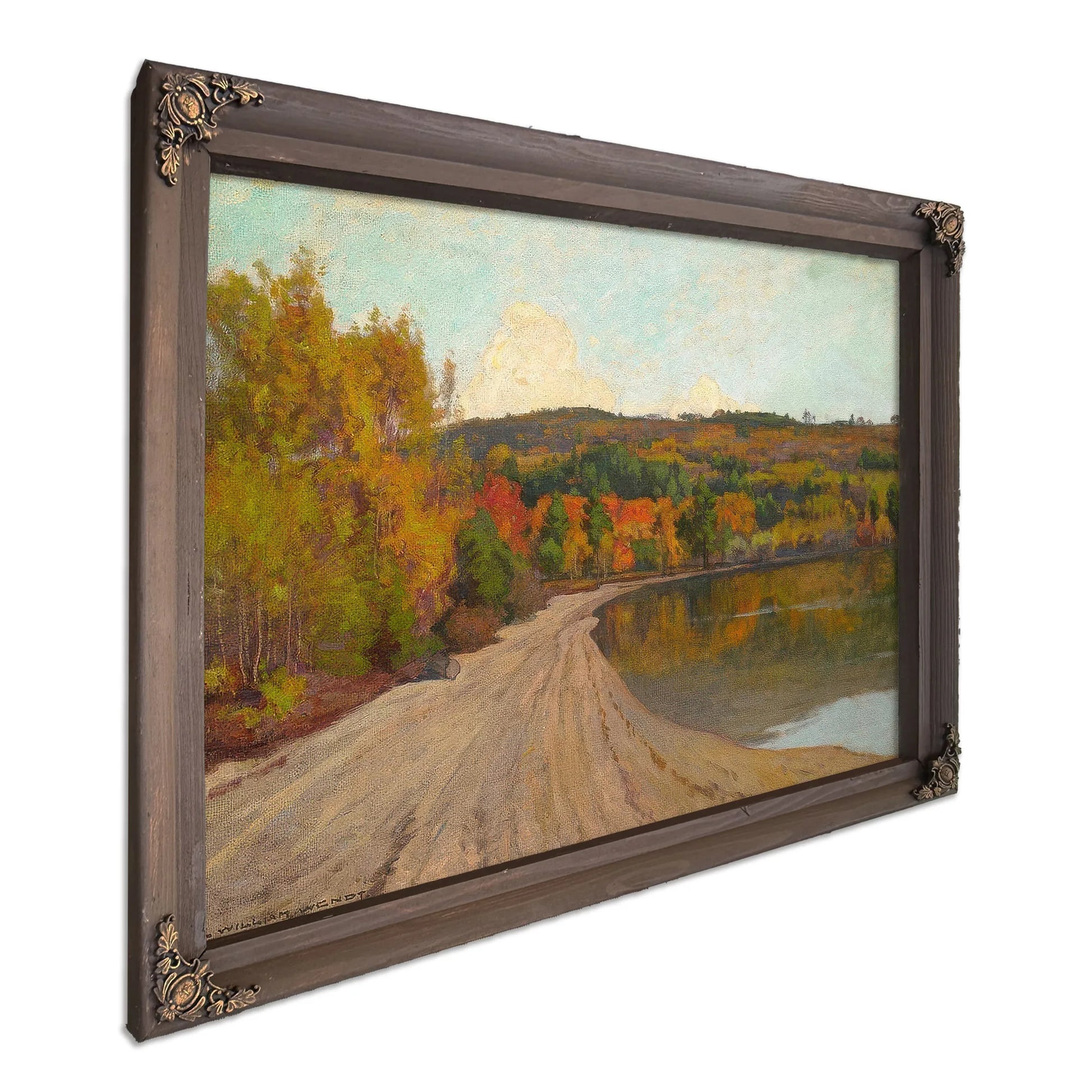 Reflections Along A Lake's Edge By William Wendt Fine Art Print