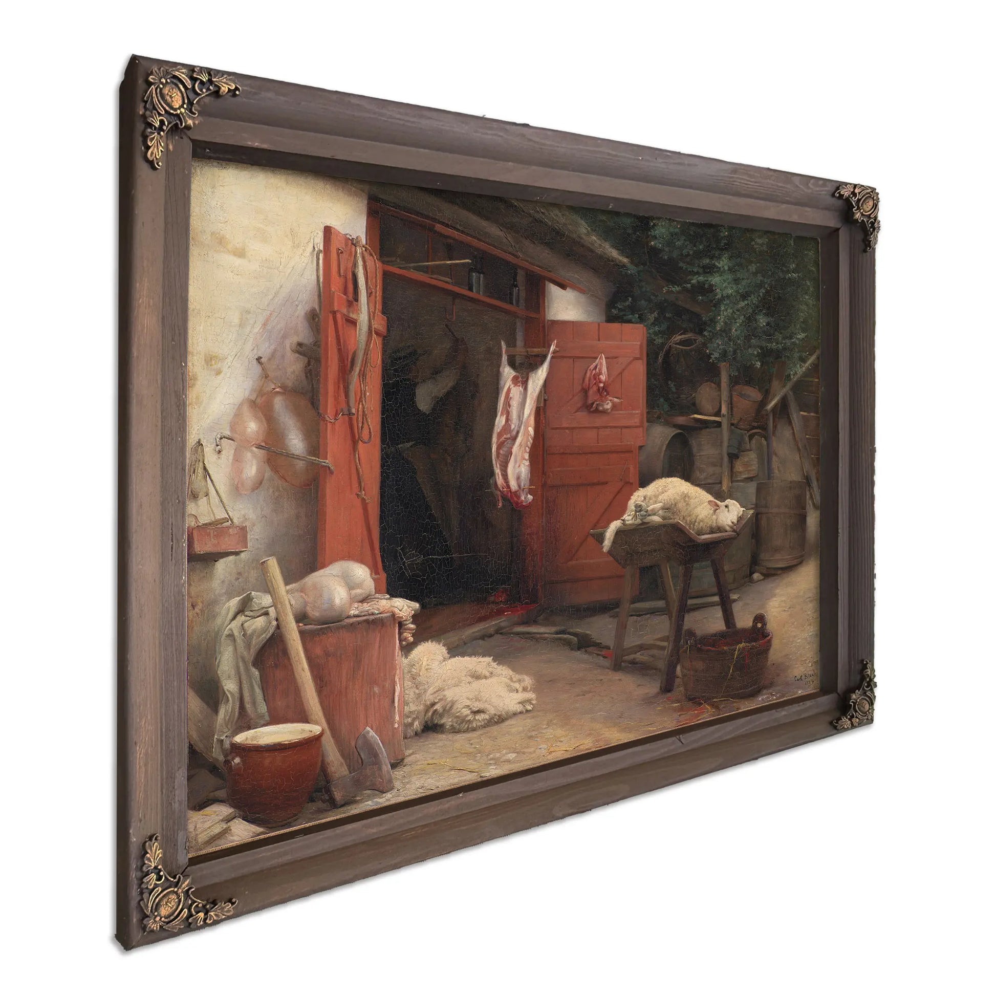 A Slaughterhouse In Hellebaek by Carl Bloch