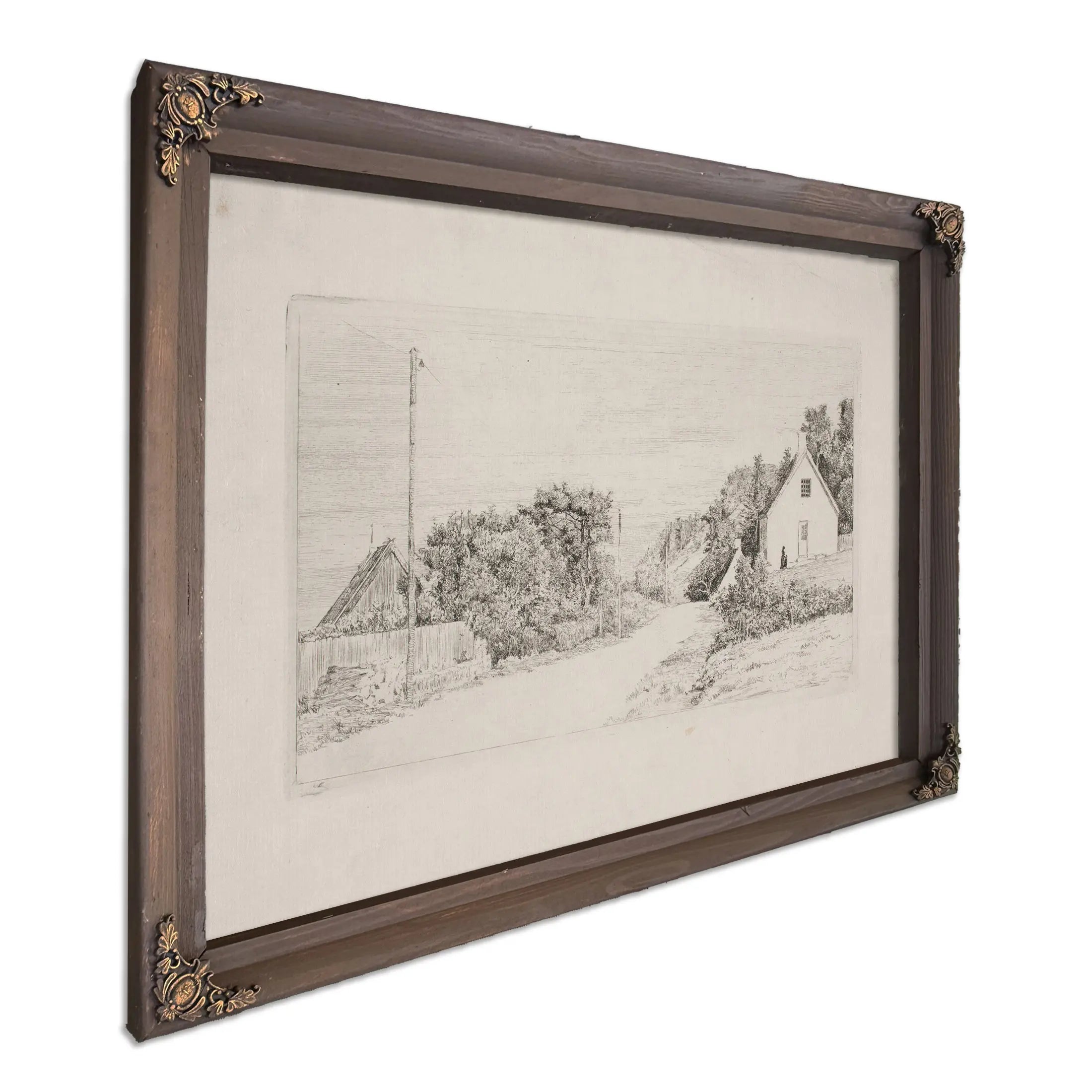 Landevejen Mellem Husene Ellekilde by Carl Bloch