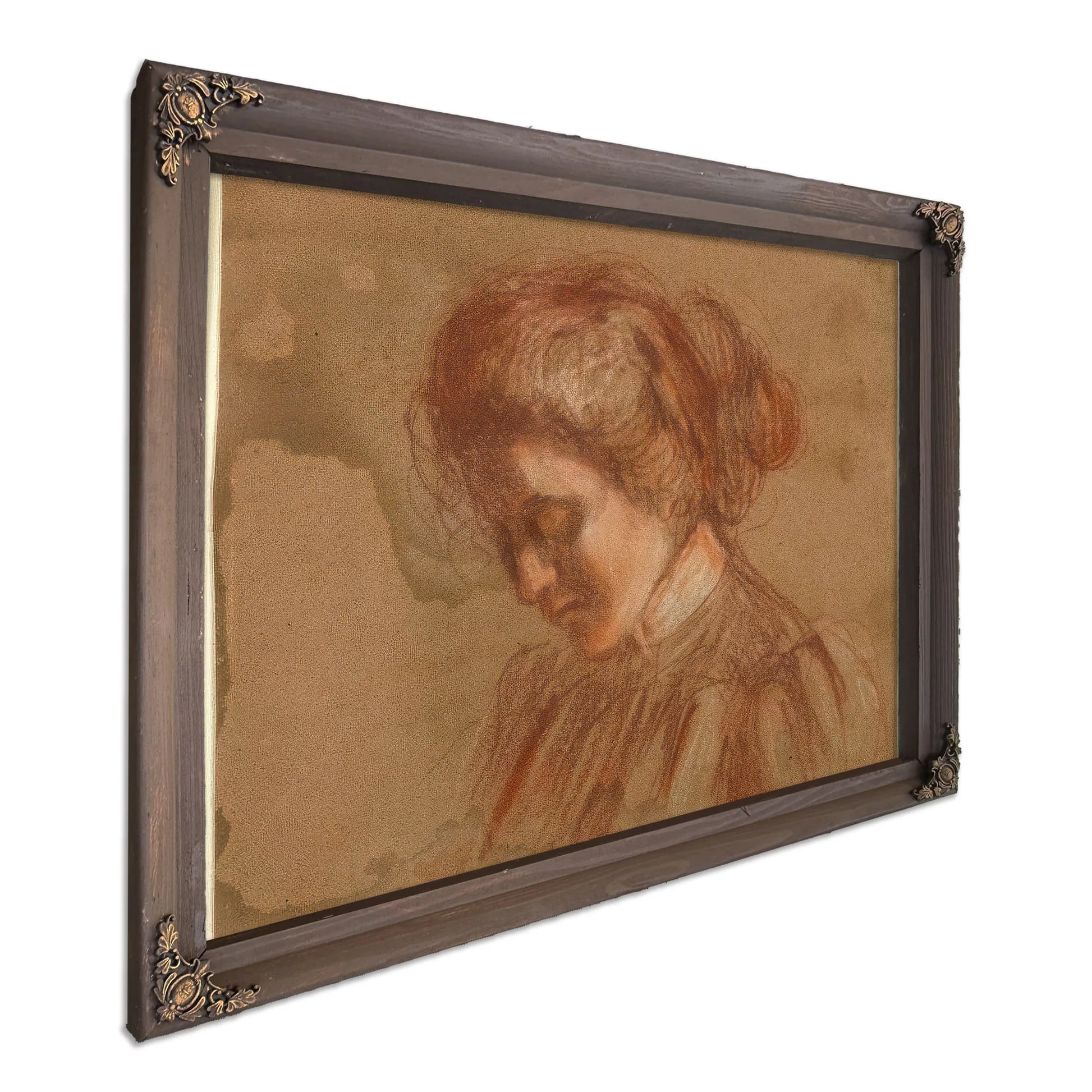 Red Crayon Study By Alice Pike Barney Fine Art Print