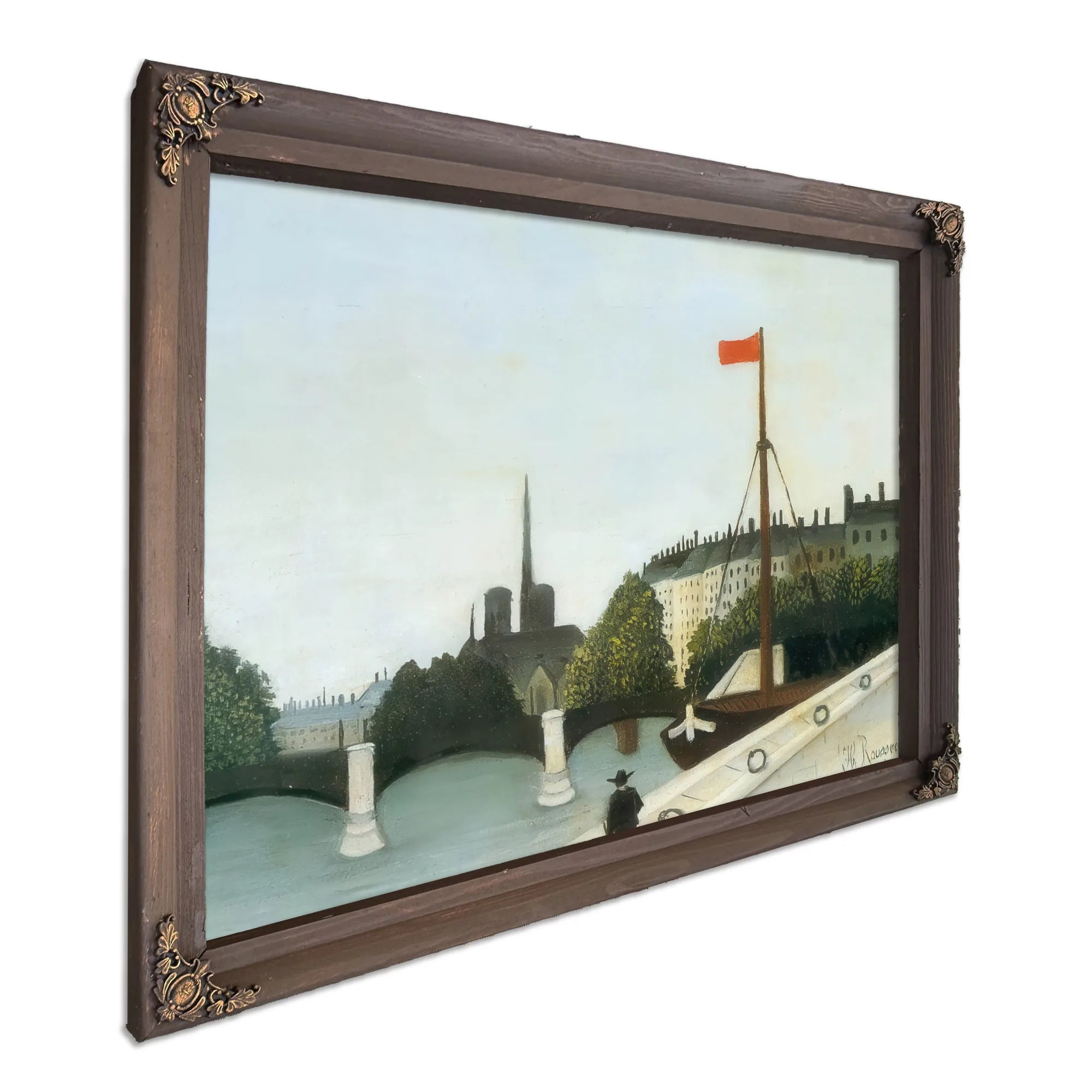 View Of The Ile Saint Louis Seen From The Quai Henri Iv 1909 By Henri Rousseau Fine Art Print