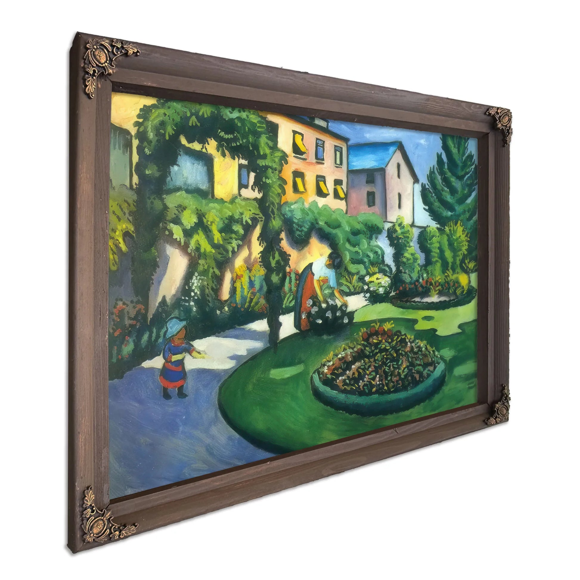 The Mackes Garden In Bonn By August Macke Fine Art Print