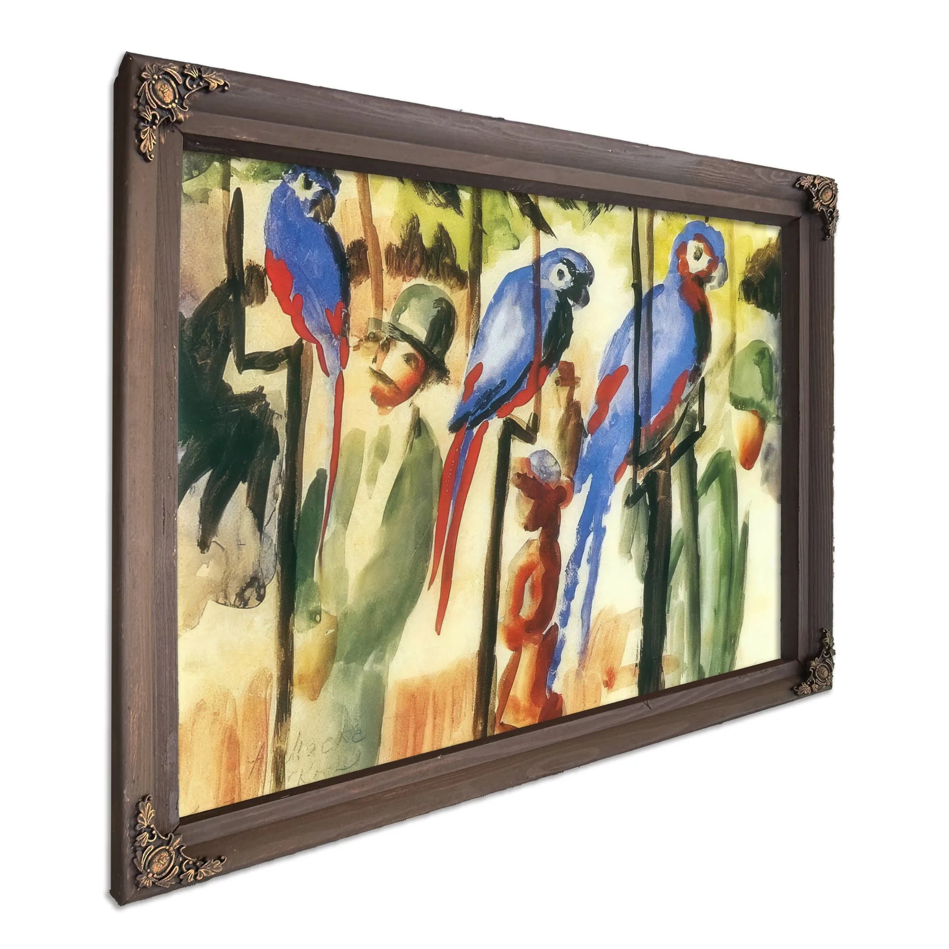With The Parrots By August Macke Fine Art Print