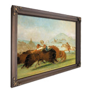 Batiste And I Running Buffalo, Mouth Of The Yellowstone By George Catlin Fine Art Print