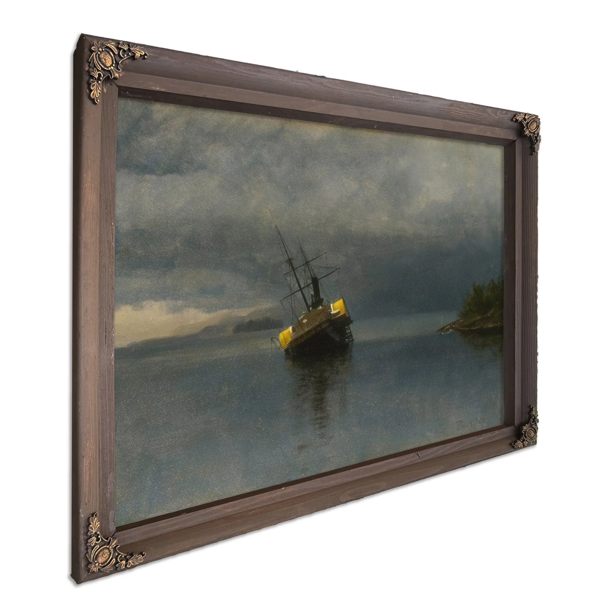 Wreck Of The Ancon In Loring Bay Alaska By Albert Bierstadt Fine Art Print