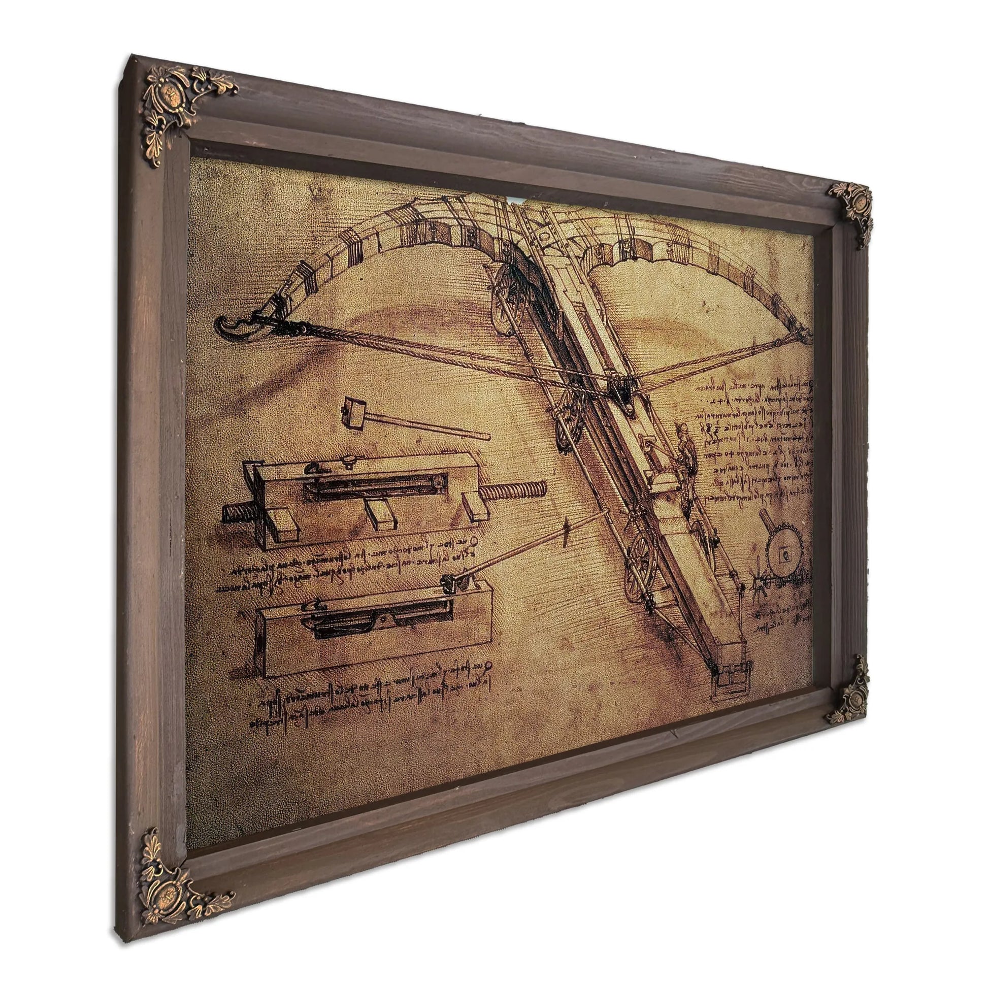 Design For A Giant Crossbow Detail From Fol. 149B R From The Codex Atlanticus By Leonardo Da Vinci Fine Art Print