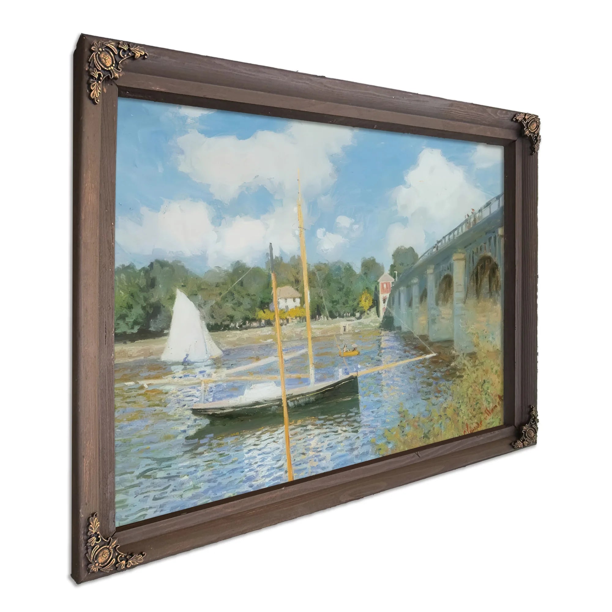 The Road Bridge At Argenteuil By Claude Monet Fine Art Print