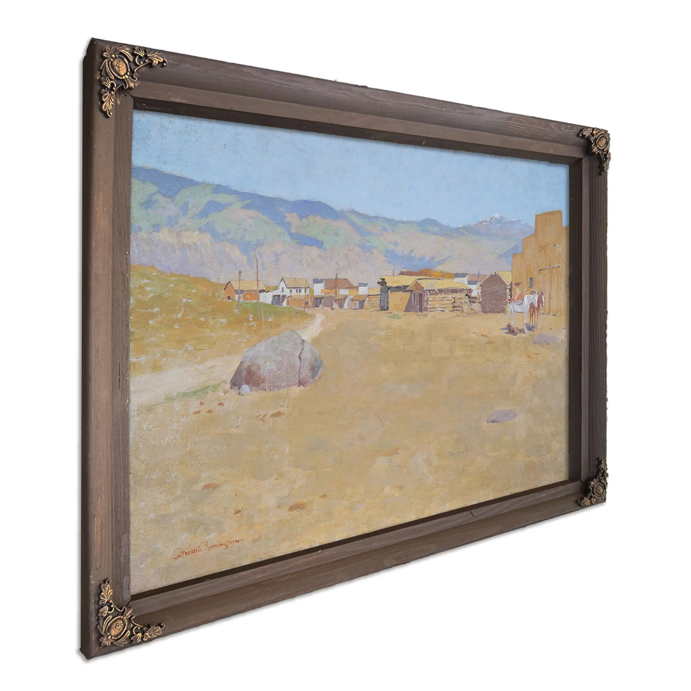 A Mining Town Wyoming by Frederic Remington