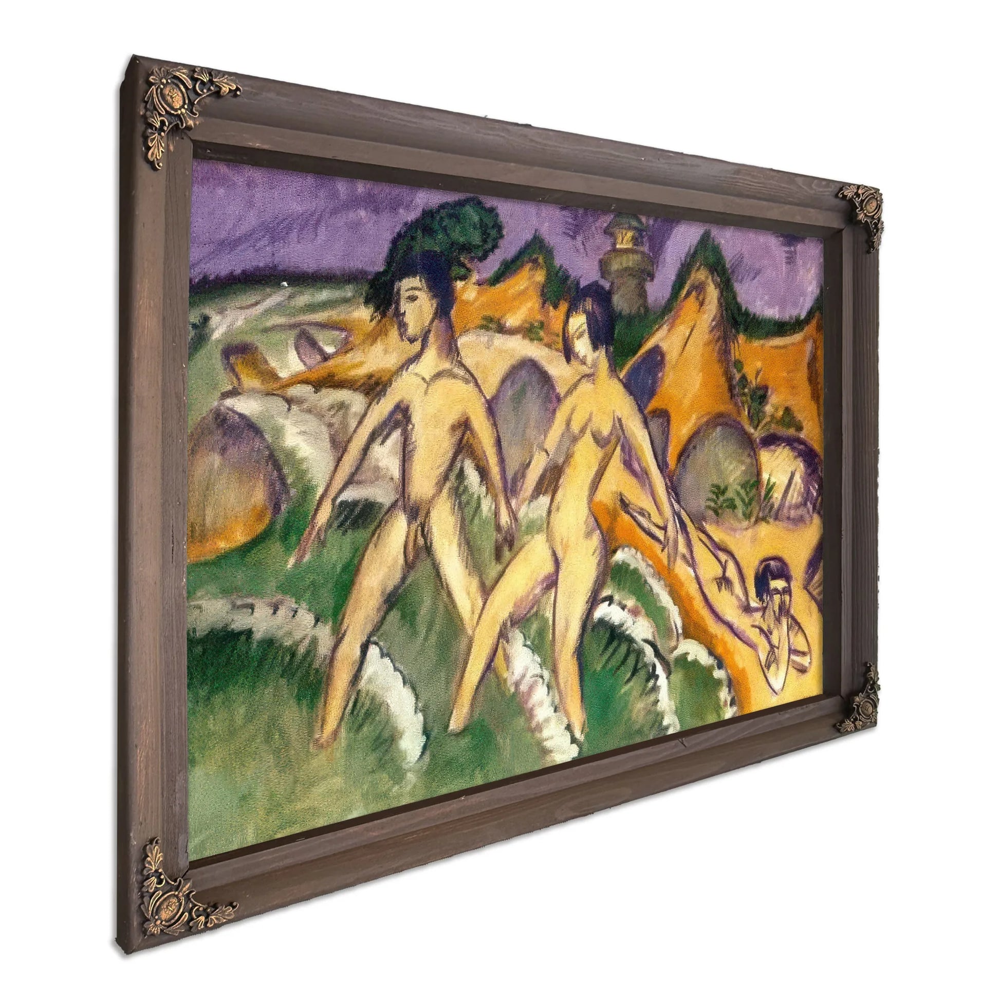 Striding Into The Sea 1912 By Ernst Ludwig Kirchner Fine Art Print