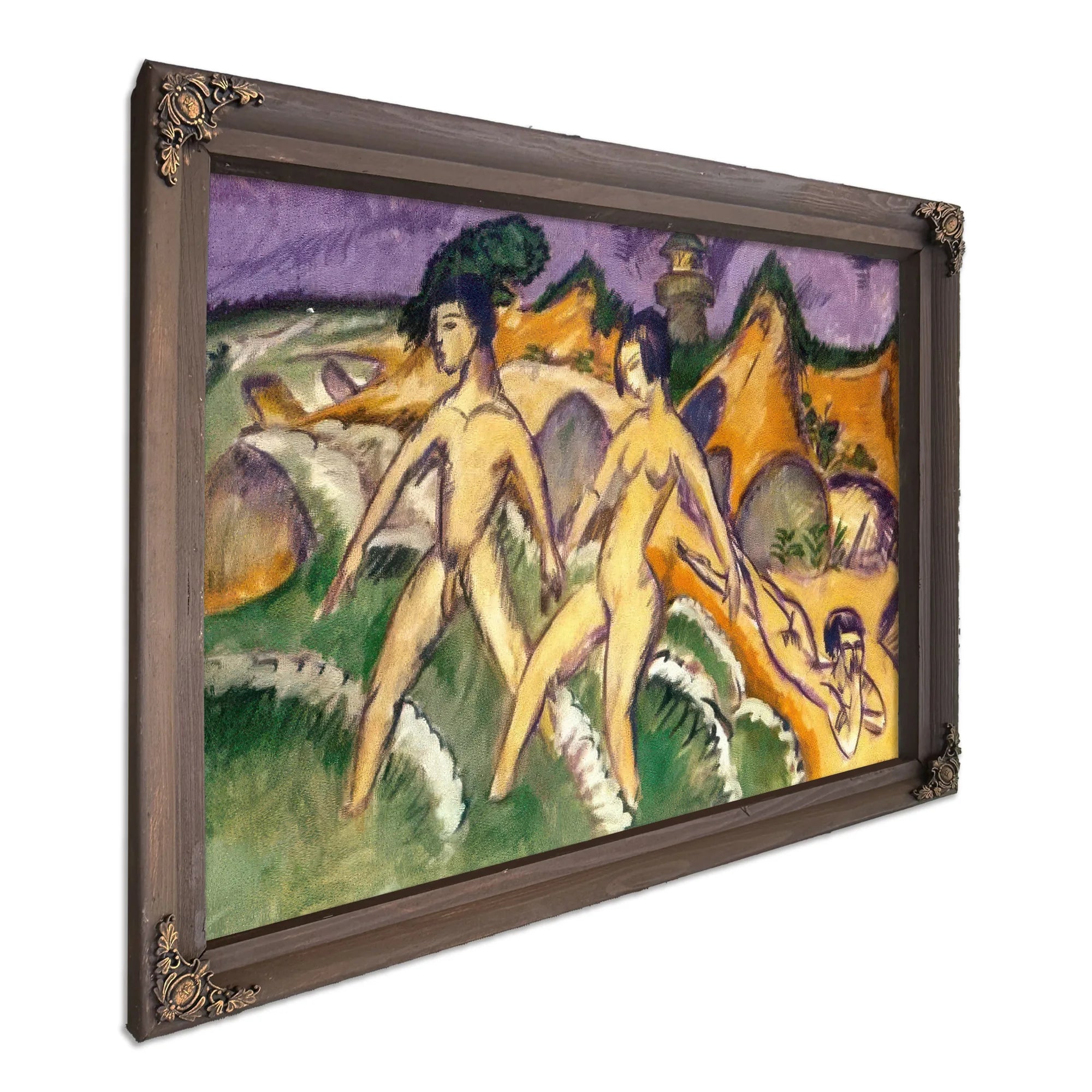 Striding Into The Sea 1912 By Ernst Ludwig Kirchner Fine Art Print