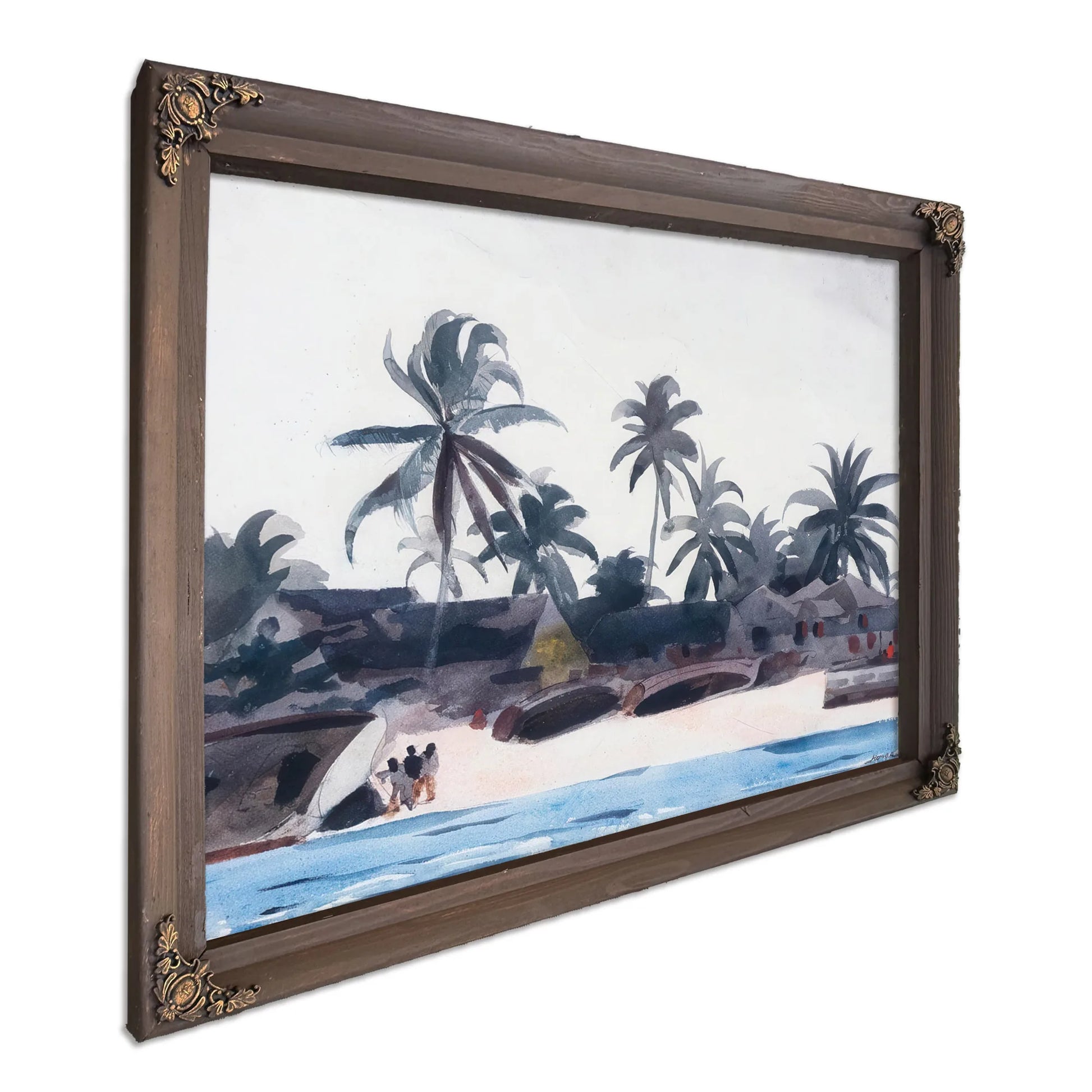 Key West Negro Cabins And Palms (A Bahama Fishing Village) By Winslow Homer Fine Art Print