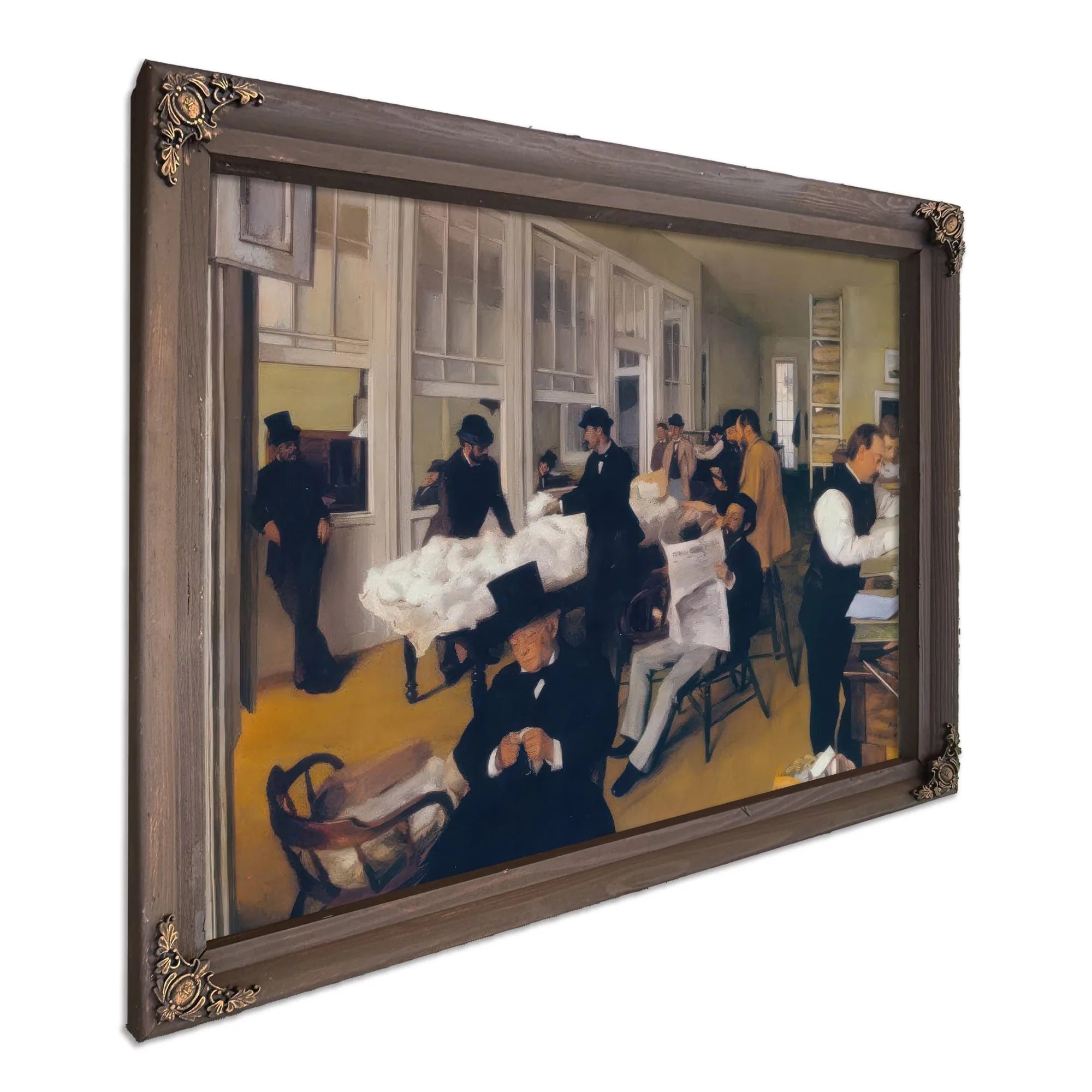 The Cotton Exchange At New Orleans By Edgar Degas Fine Art Print