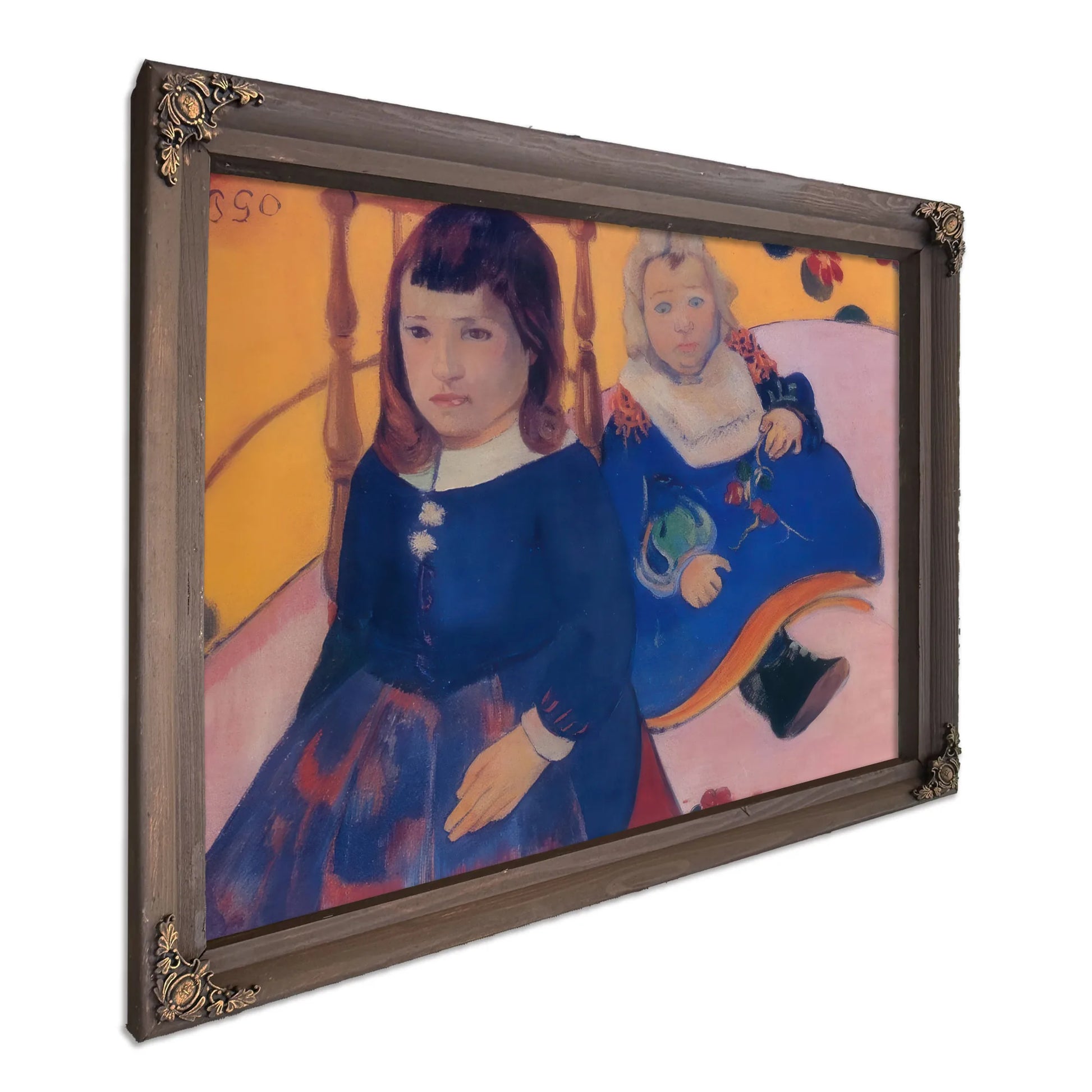 Double Portrait Of Children By Paul Gauguin Fine Art Print