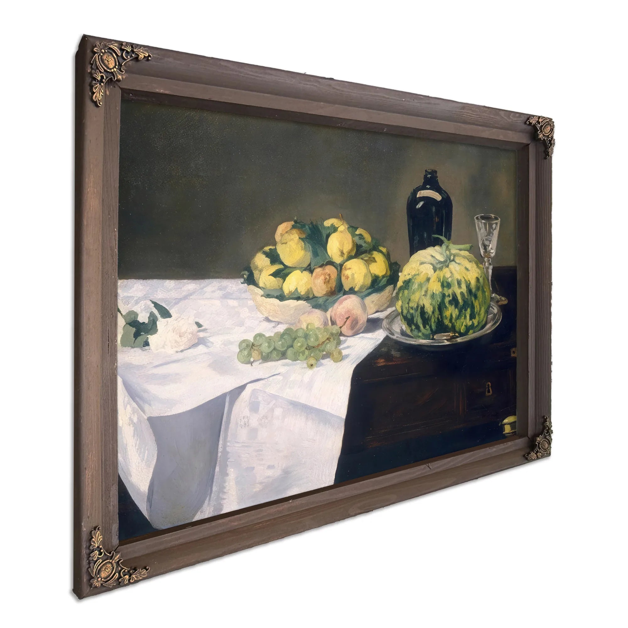 Still Life With Melons And Peaches By Edouard Manet Fine Art Print