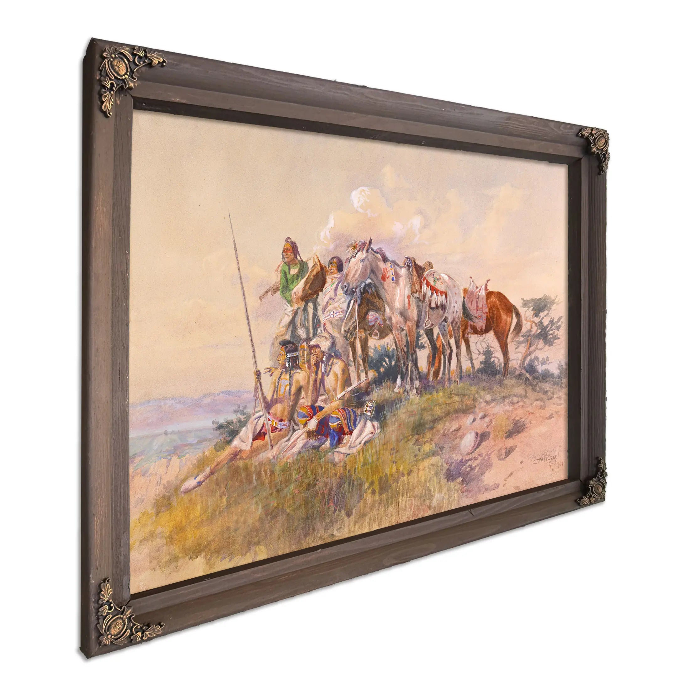 Watching For The Smoke Signal by Charles Marion Russell