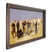 Roasting The Christmas Beef In A Cavalry Camp by Frederic Remington