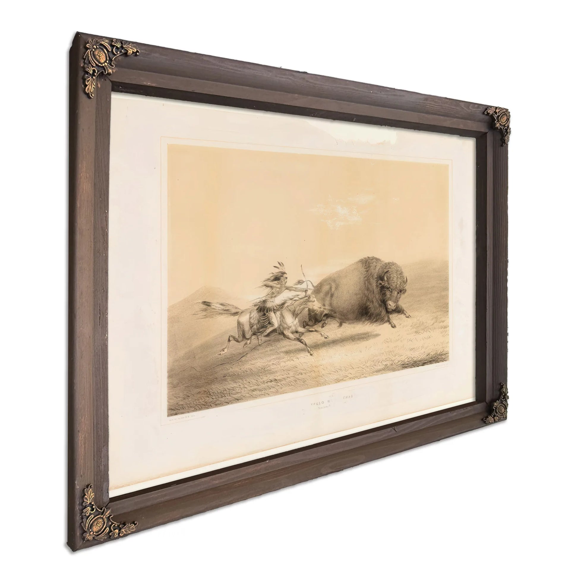 Buffalo Hunt, Chase No. 5 By George Catlin Fine Art Print